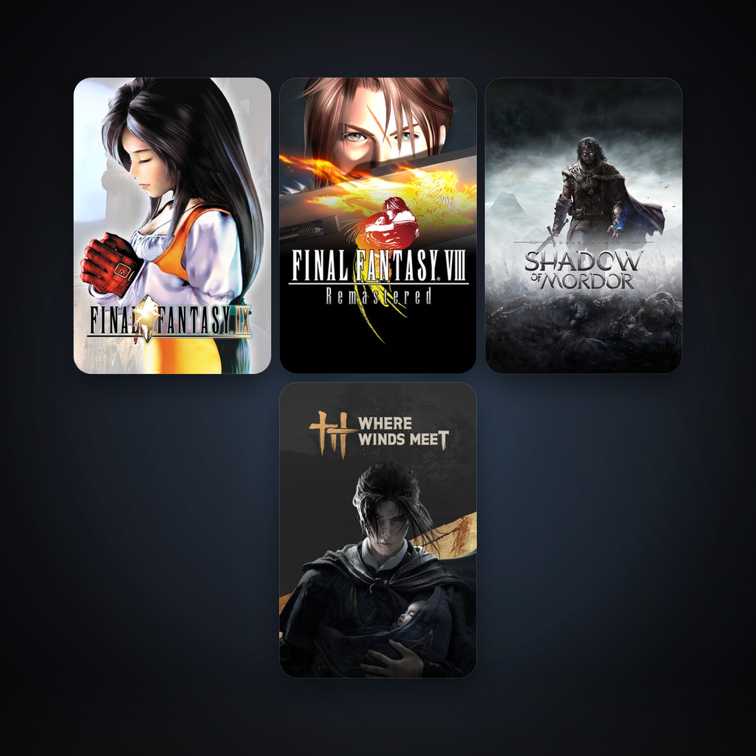 Steam account: Middle-earth: Shadow of Mordor + FINAL FANTASY IX, 6 games, clean — HabibiAccounts