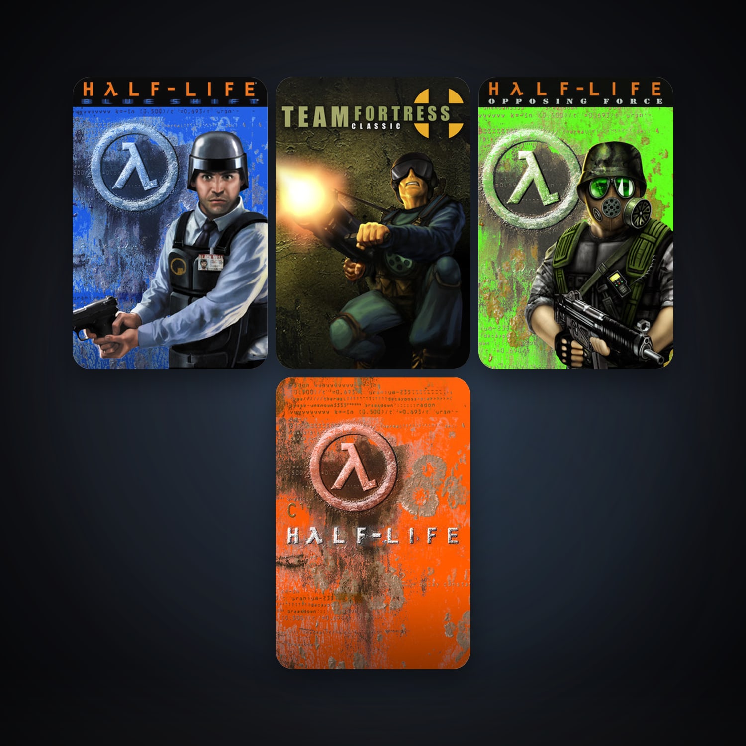 Team Fortress Classic + Half-Life: Opposing Force, 4 games, clean — HabibiAccounts