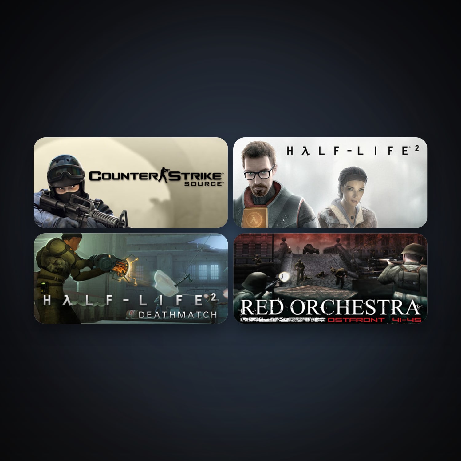 Steam account — Half-Life 2 + Counter-Strike: Source, 8 games, Steam 10, clean — HabibiAccounts