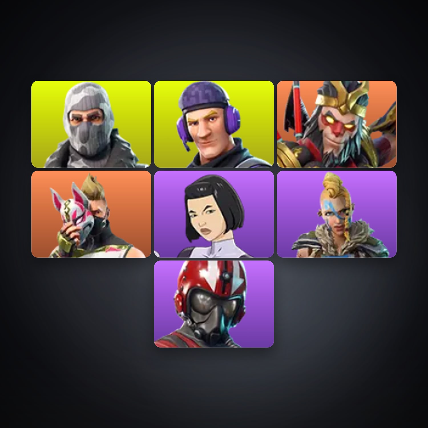 Fortnite account with Drift & Havoc — 7 skins — 350 V-Bucks — lvl 130 — HabibiAccounts