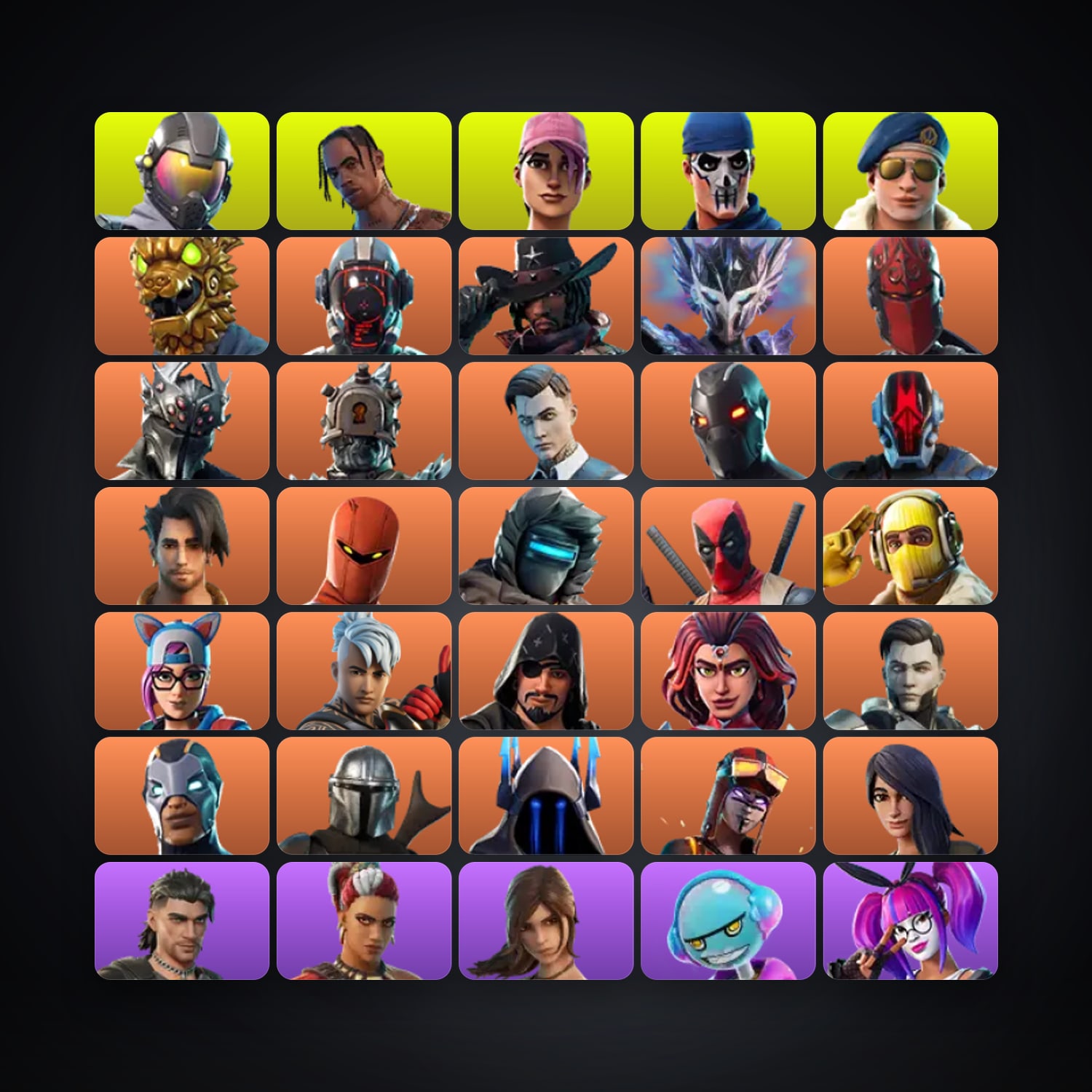 Fortnite account with Rogue Agent & Travis Scott — 114 skins — lvl 1694 — HabibiAccounts