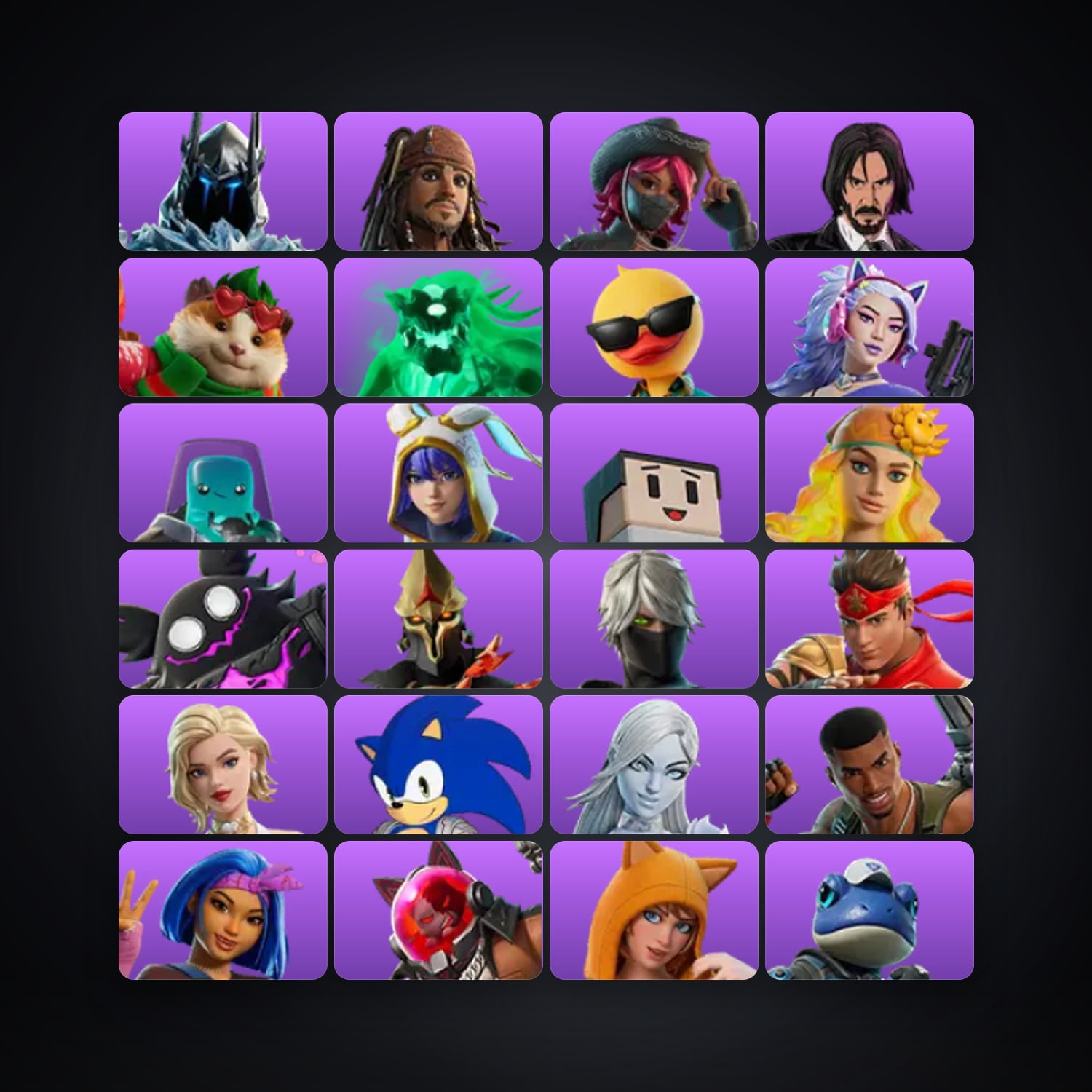 Fortnite account with Exalted Ice King & Jack Sparrow — 94 skins — 50 V-Bucks — lvl 984 — HabibiAccounts