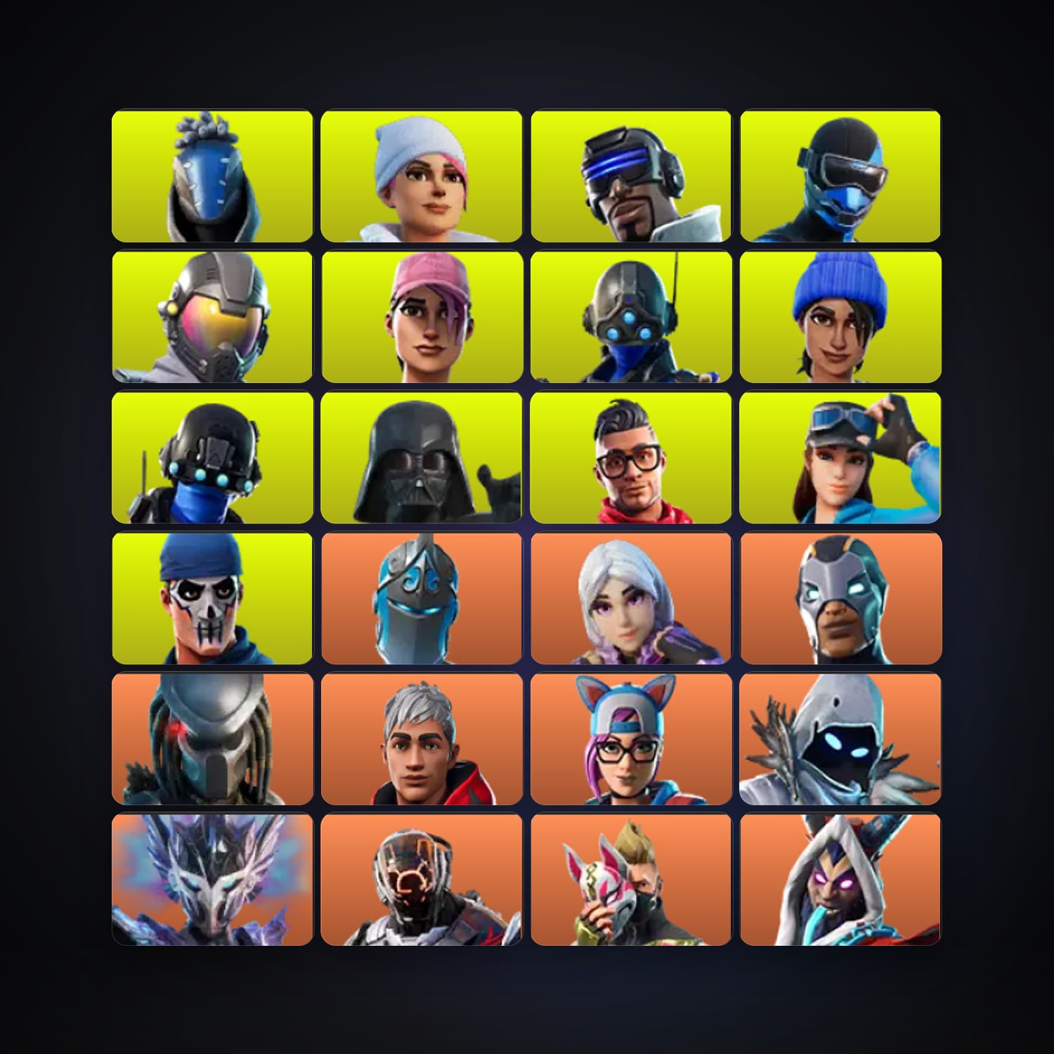 Fortnite account with Rogue Agent & Rose Team Leader — 486 skins — 100 V-Bucks — lvl 4215 — HabibiAccounts