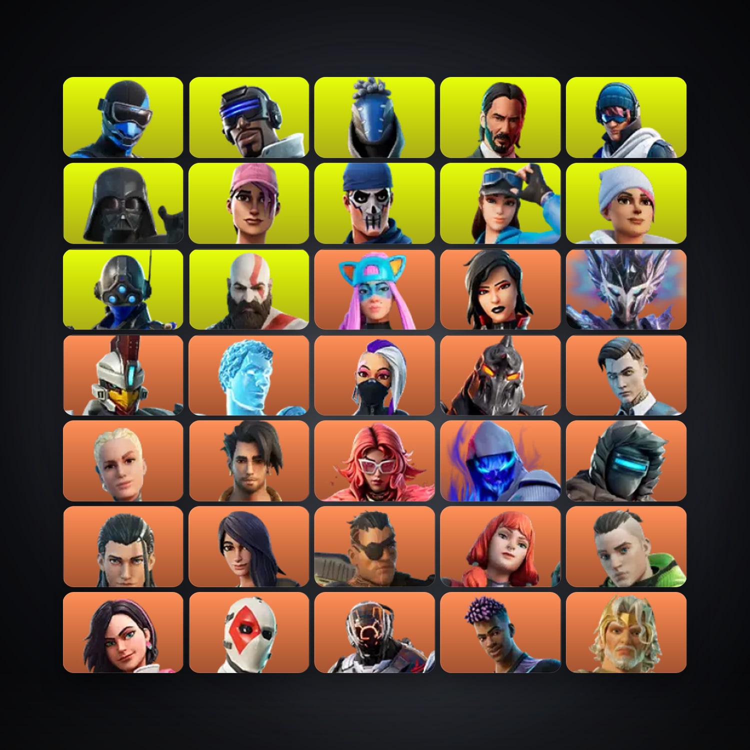 Fortnite account with Midas & Alli — 510 skins — 500 V-Bucks — lvl 6529 — HabibiAccounts