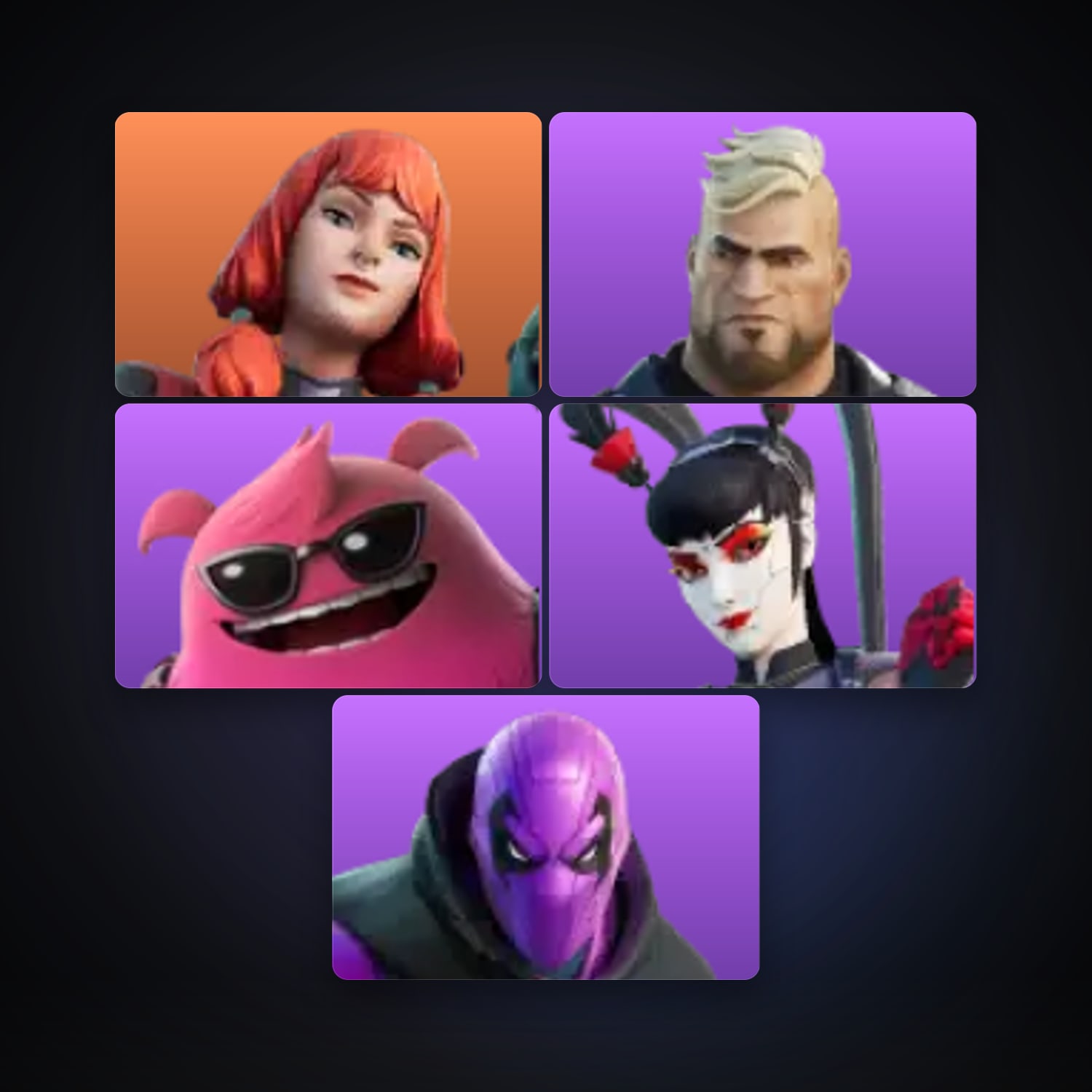 Fortnite account with The Imagined & Gunnar — 5 skins — 1.1K V-Bucks — lvl 418 — HabibiAccounts
