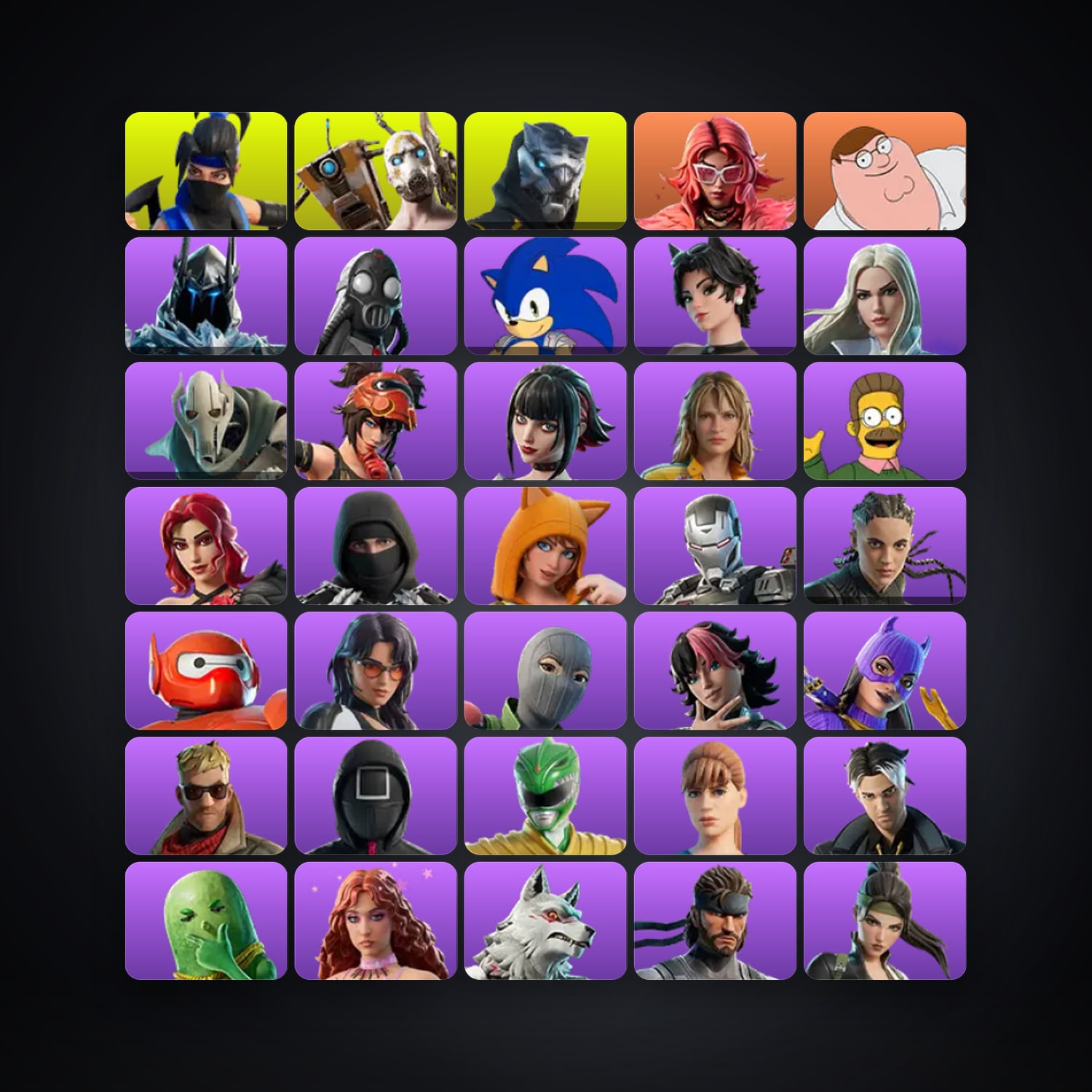 Fortnite account with Valeria & Peter Griffin — 226 skins — 1.6K V-Bucks — lvl 4285 — HabibiAccounts
