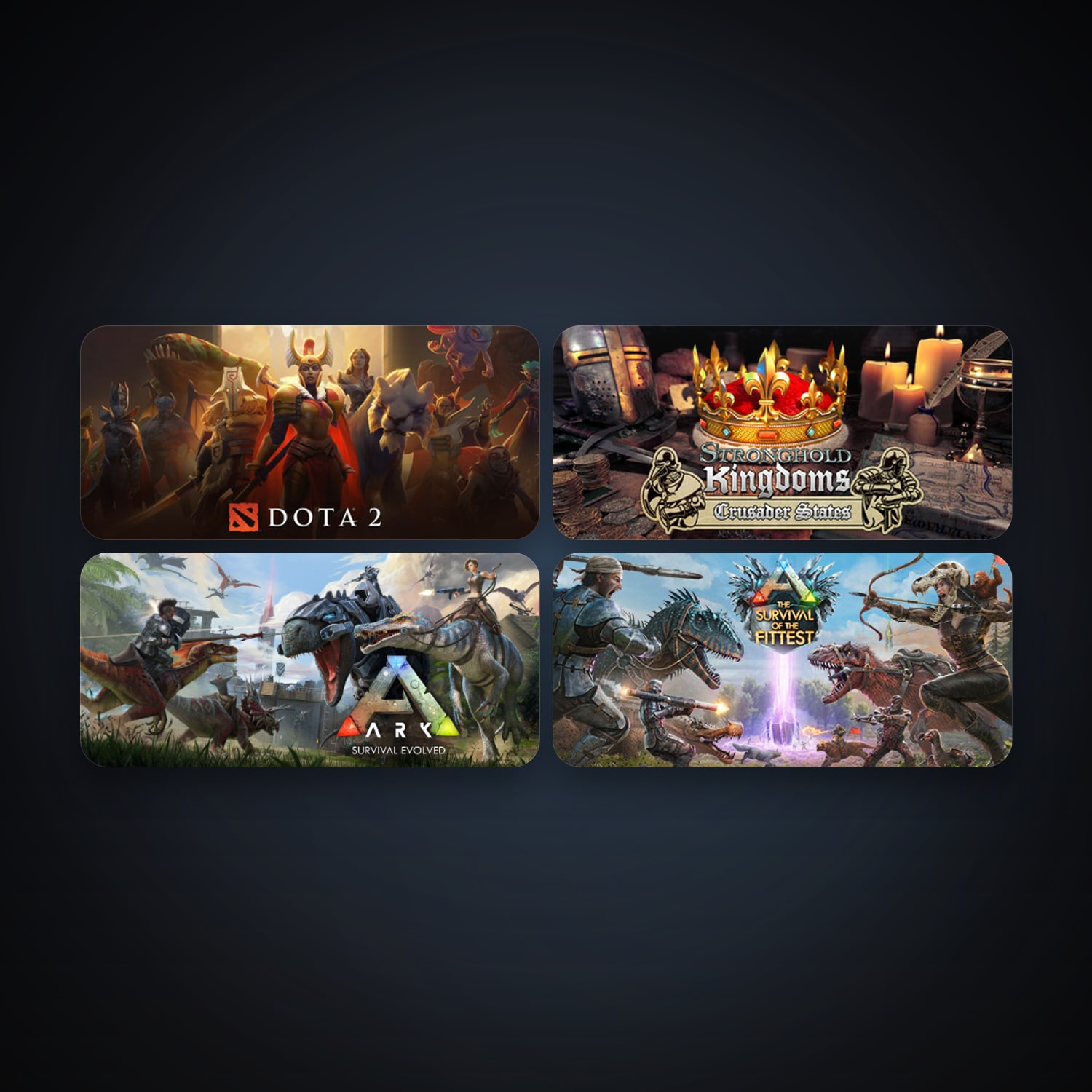 Dota 2 + Stronghold Kingdoms, 13 games, clean — HabibiAccounts