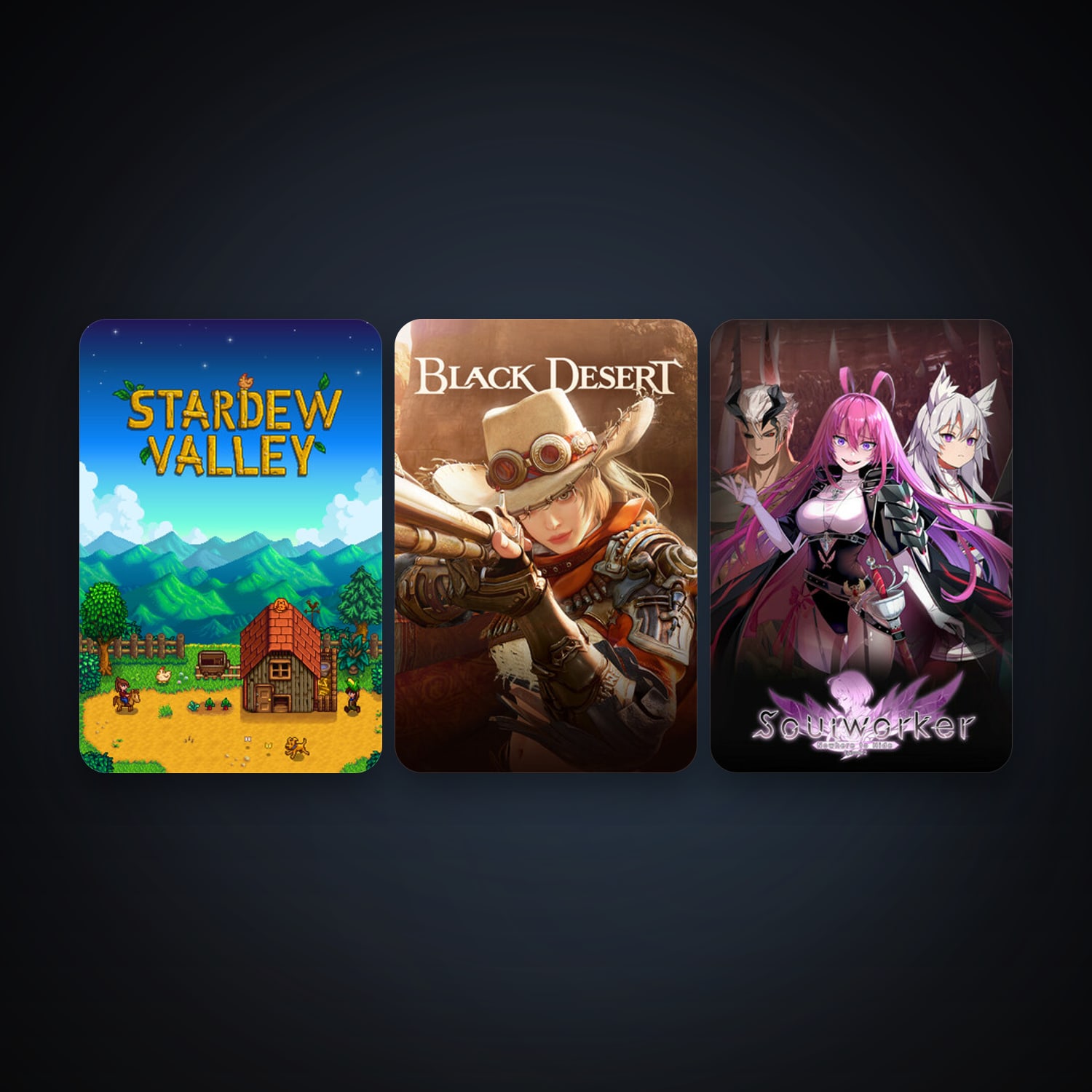 Stardew Valley + Black Desert Online, 7 games, clean — HabibiAccounts