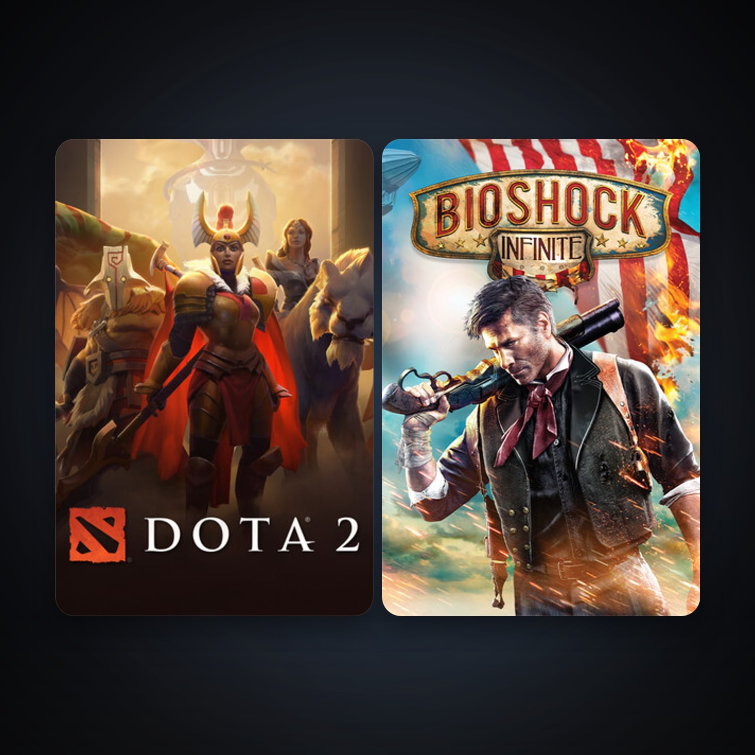Dota 2 + BioShock Infinite, 2 games, clean — HabibiAccounts