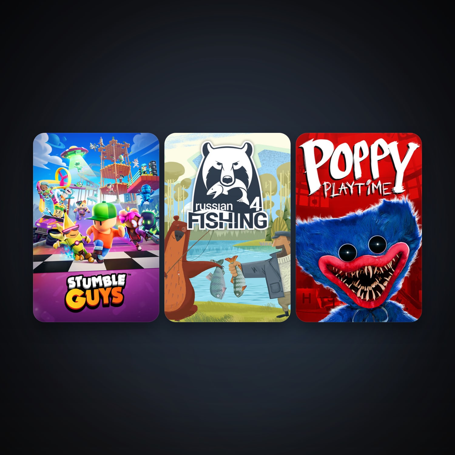 Steam account: Russian Fishing 4 + Stumble Guys, 3 games, clean — HabibiAccounts