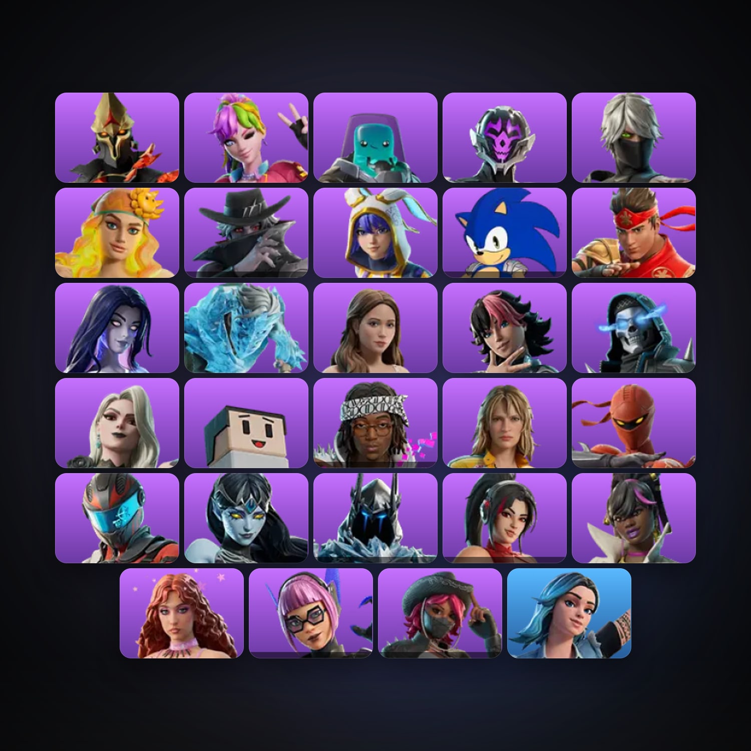 Fortnite account with Ultima King & Prisma — 29 skins — 10.2K V-Bucks — lvl 17 — HabibiAccounts