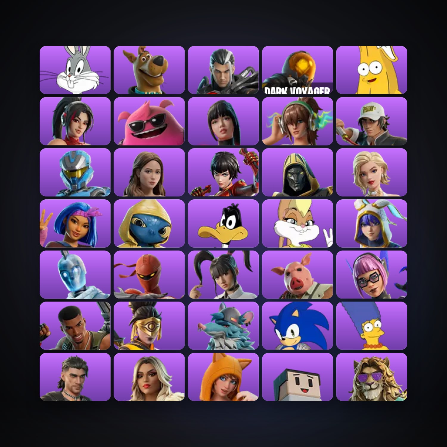 Fortnite account with Bugs Bunny & Scooby-Doo — 72 skins — 100 V-Bucks — lvl 1726 — HabibiAccounts