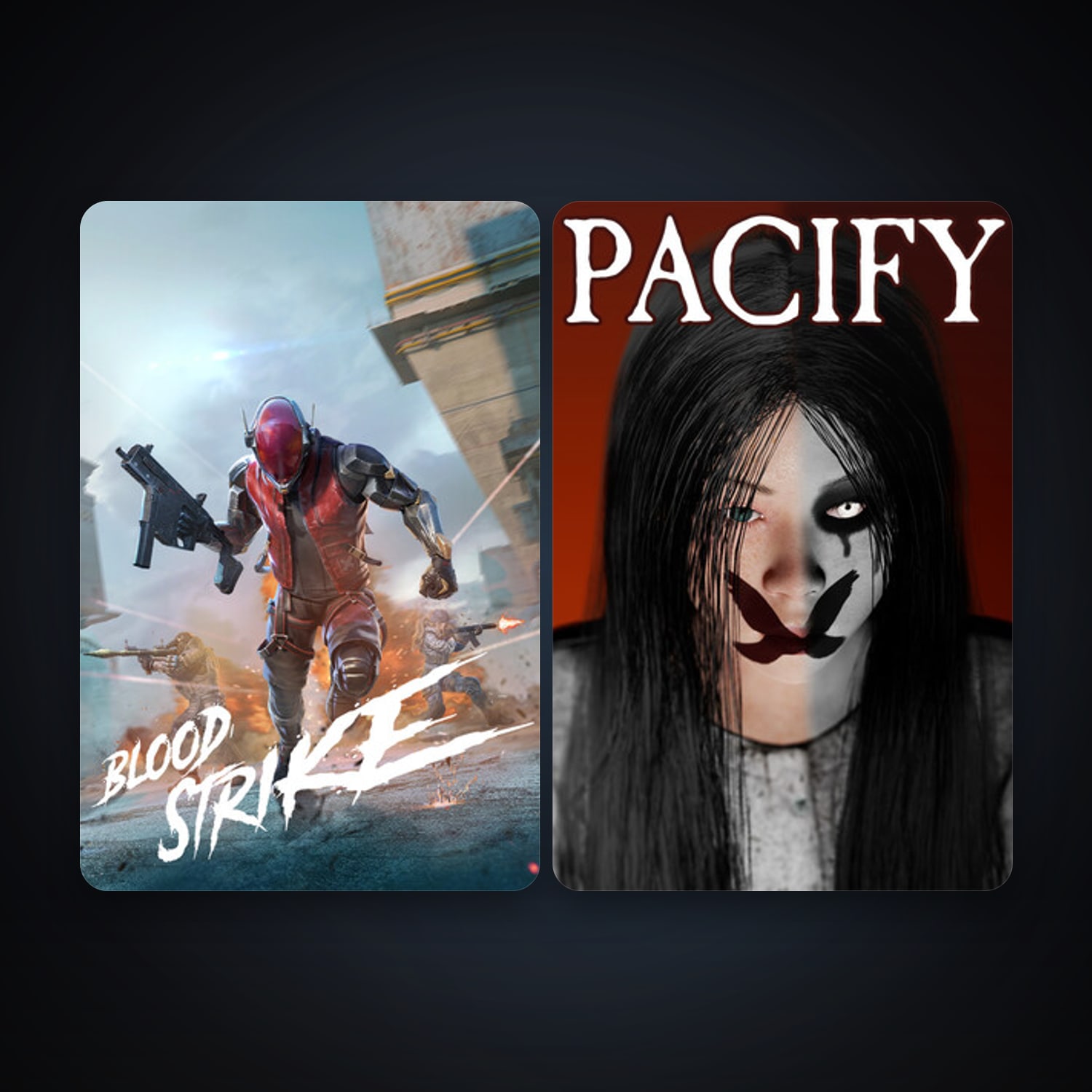 Pacify + Blood Strike, 4 games, clean — HabibiAccounts