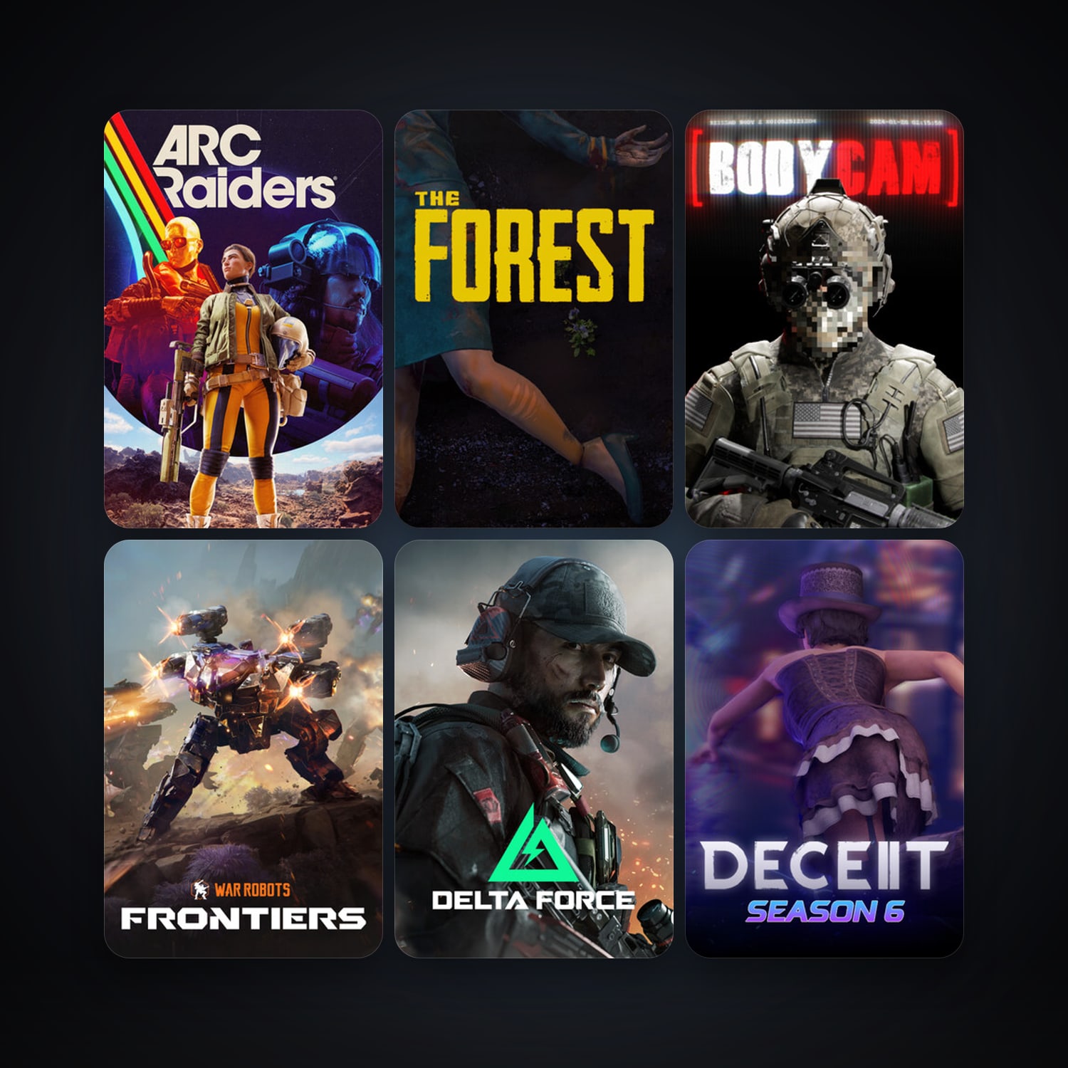 The Forest + Crossout, 17 games, clean — HabibiAccounts