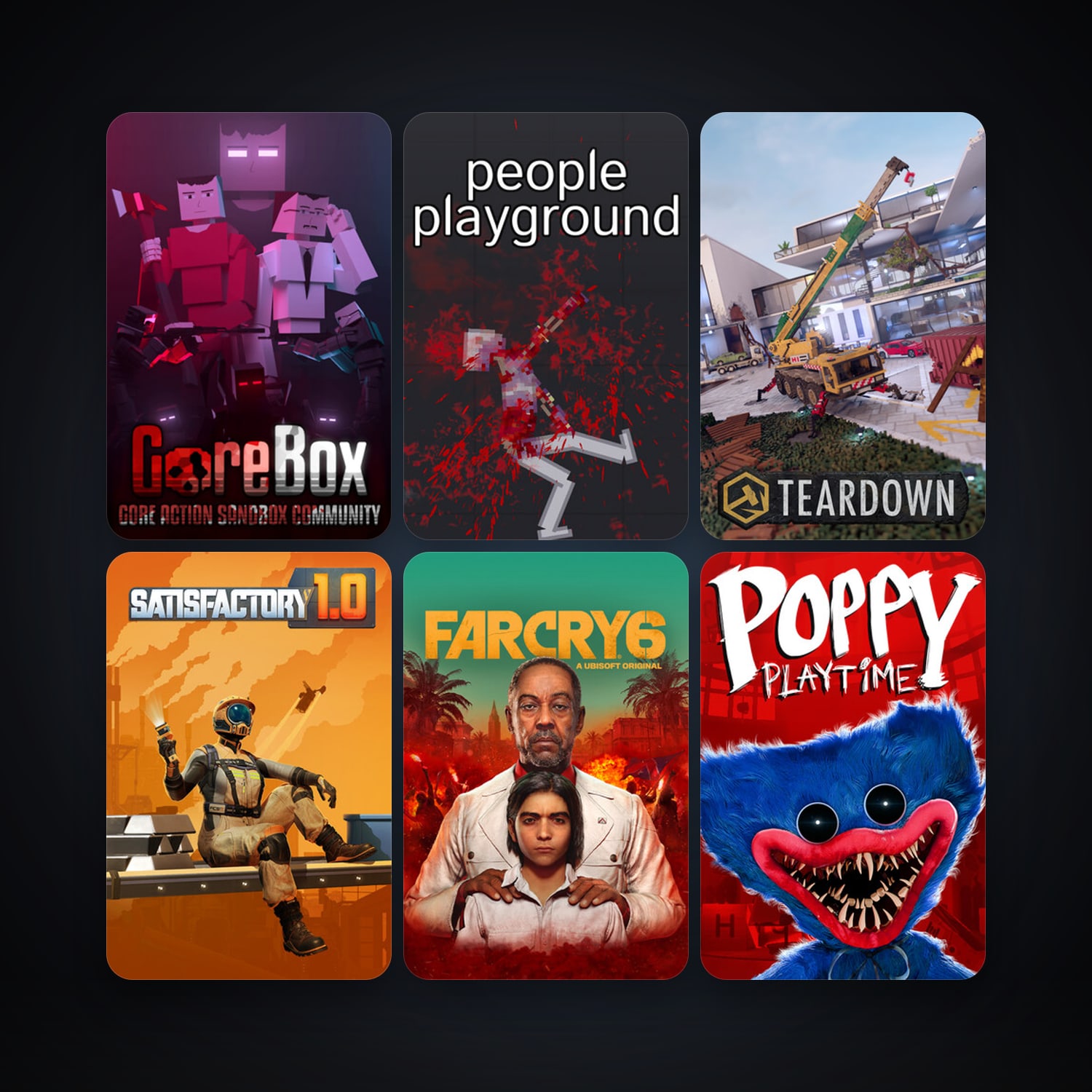Satisfactory + People Playground, 76 games, clean — HabibiAccounts
