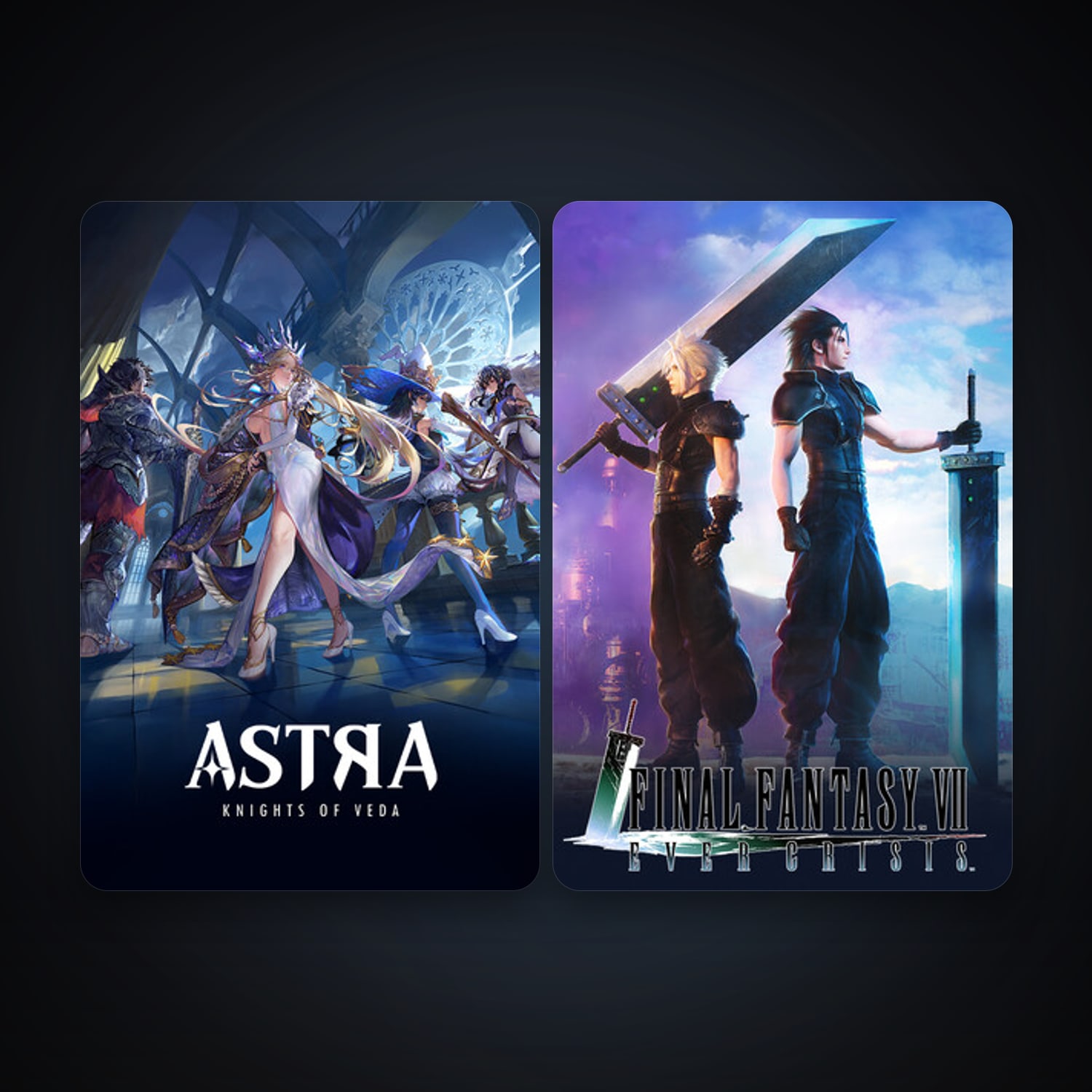 Steam account: FINAL FANTASY VII EVER CRISIS + ASTRA: Knights of Veda, 4 games, clean — HabibiAccounts