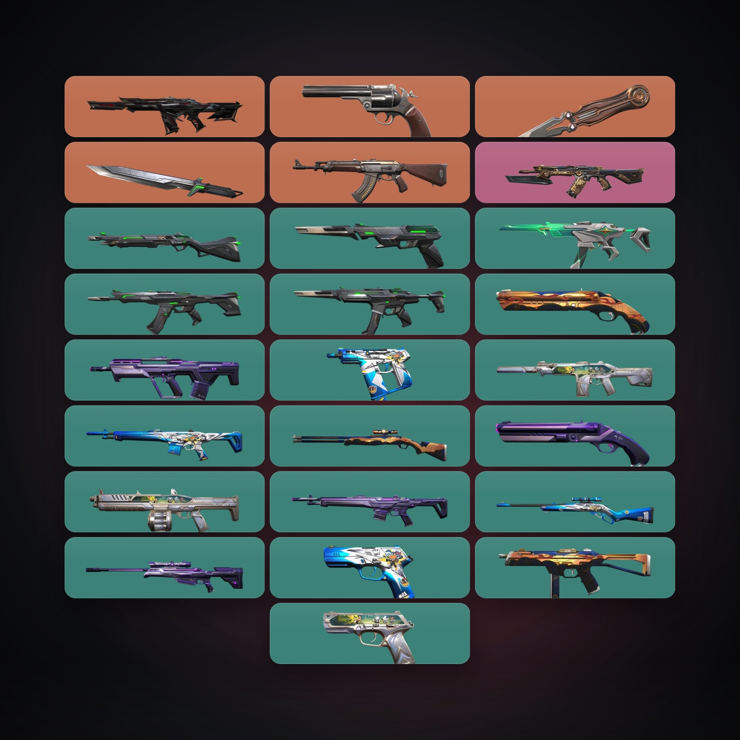 Valorant account: EU locker — 2 knives, 25 skins, lvl 41 — HabibiAccounts