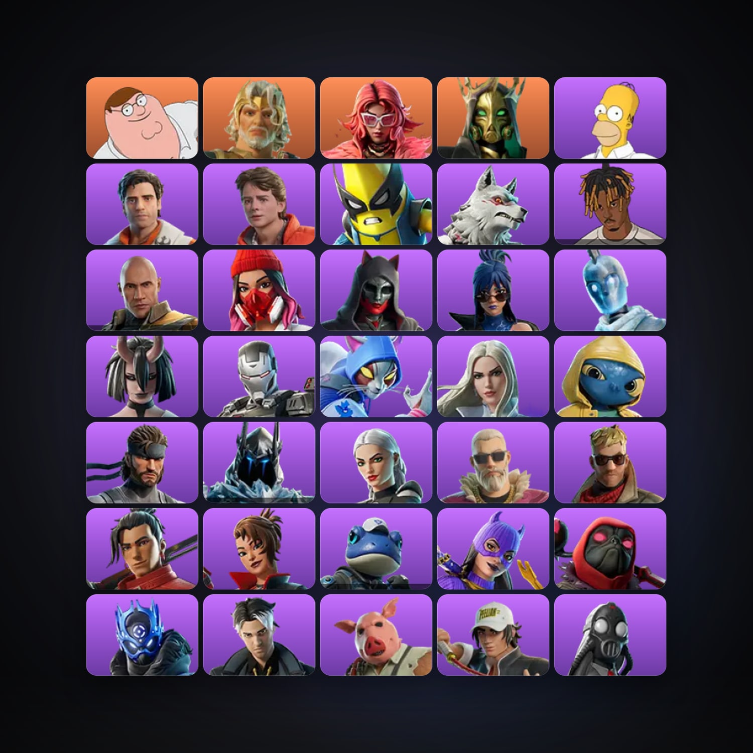 Fortnite account with Peter Griffin & Zeus — 99 skins — 150 V-Bucks — lvl 1410 — HabibiAccounts