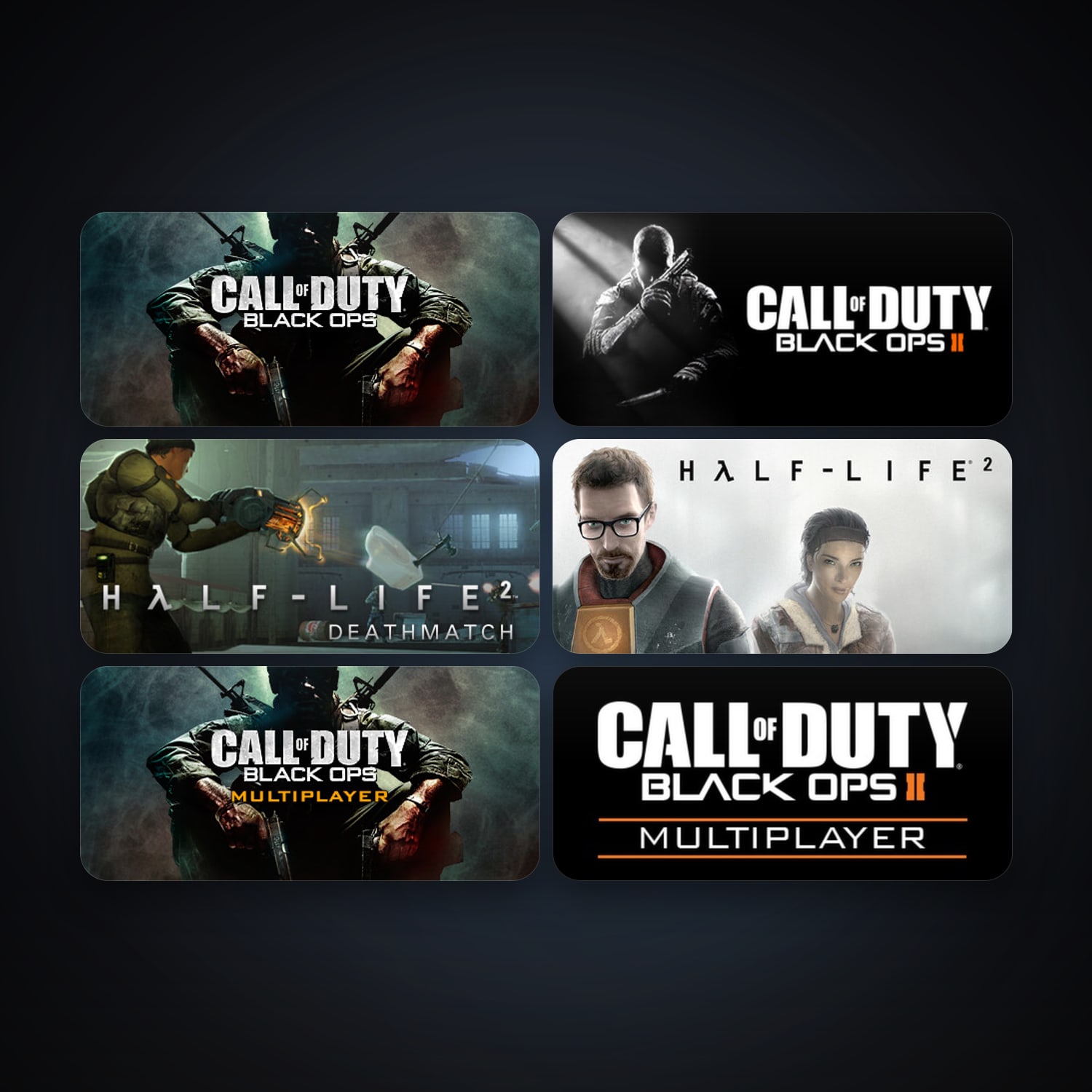 Half-Life 2 + Half-Life 2: Deathmatch, 8 games, clean — HabibiAccounts
