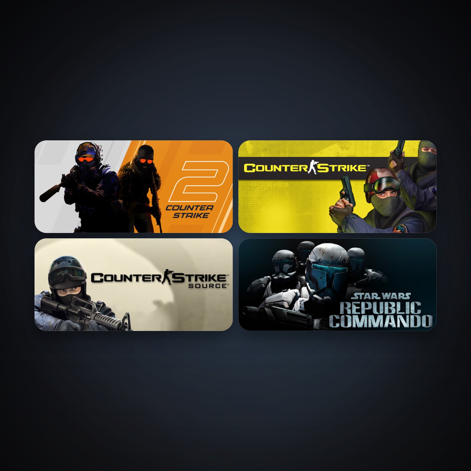 Counter-Strike + Counter-Strike: Source, 6 games, clean — HabibiAccounts