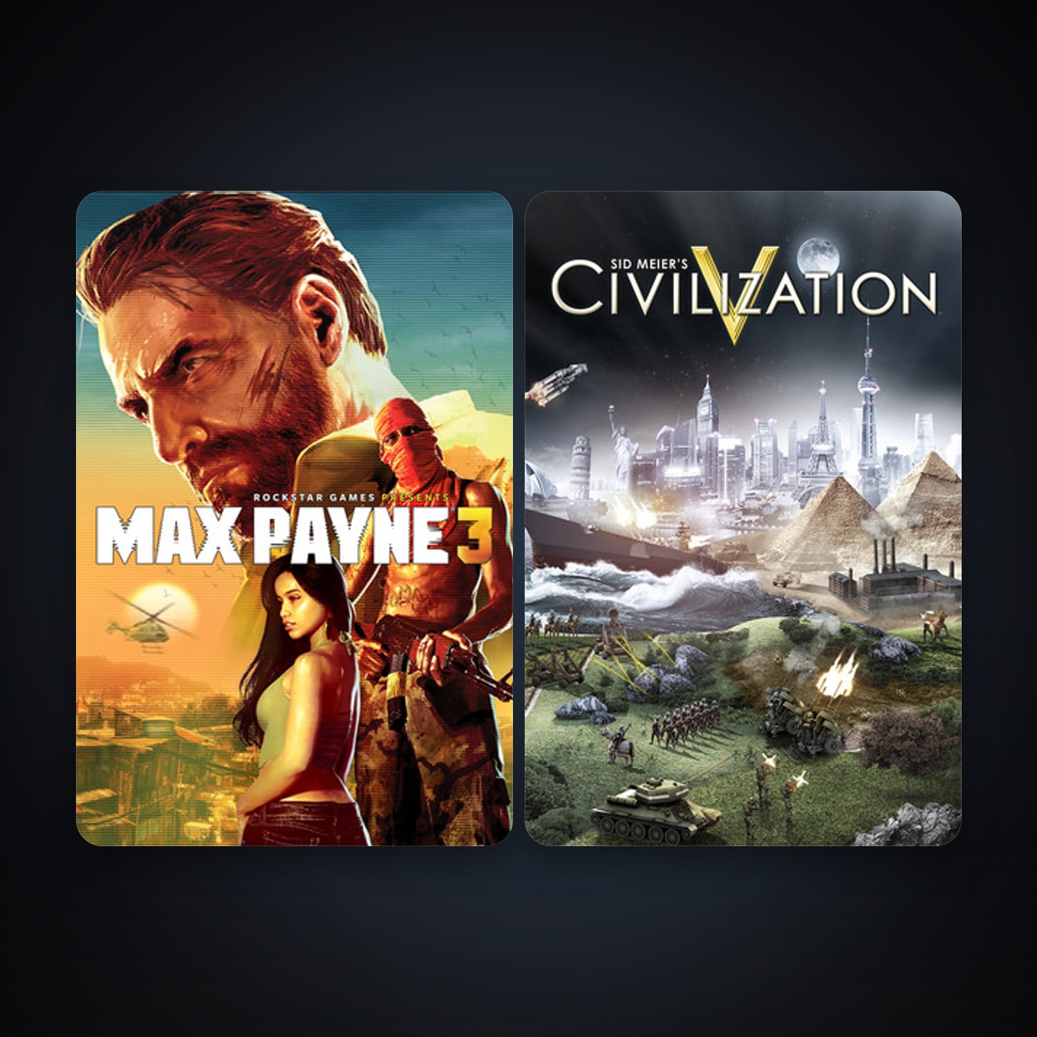 Steam account: Sid Meier's Civilization V + Max Payne 3, 4 games, clean — HabibiAccounts