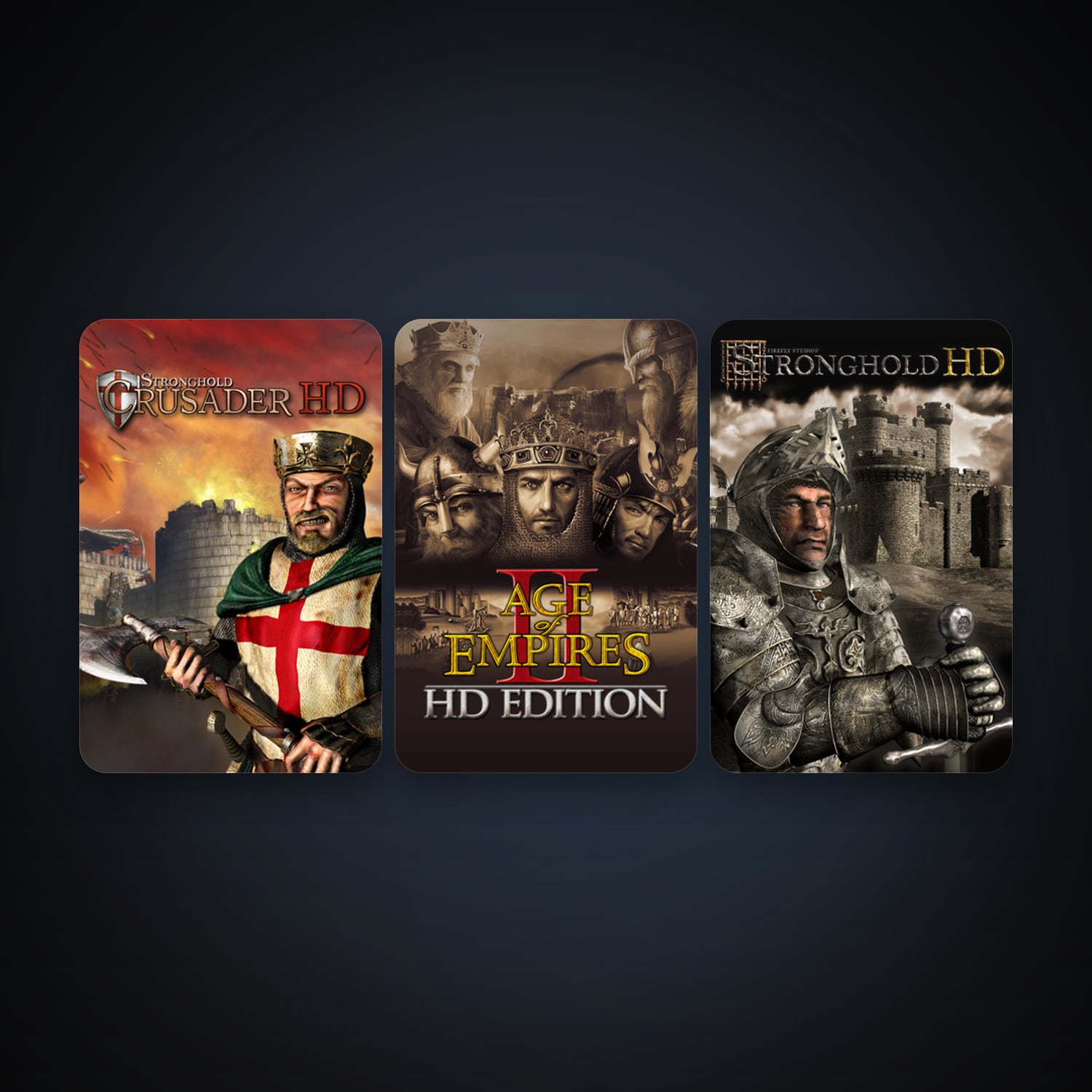 Stronghold HD + Stronghold Crusader HD, 4 games, clean — HabibiAccounts