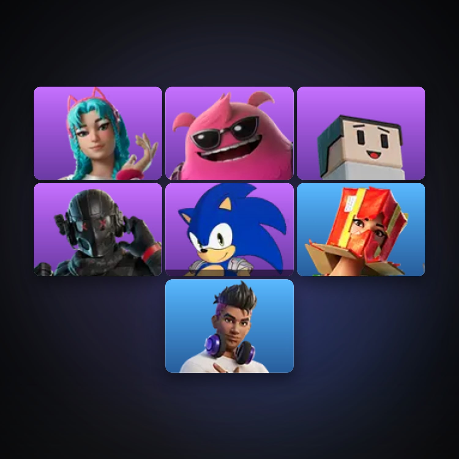 Fortnite account with Sonic the Hedgehog & Katalina — 7 skins — 400 V-Bucks — lvl 301 — HabibiAccounts
