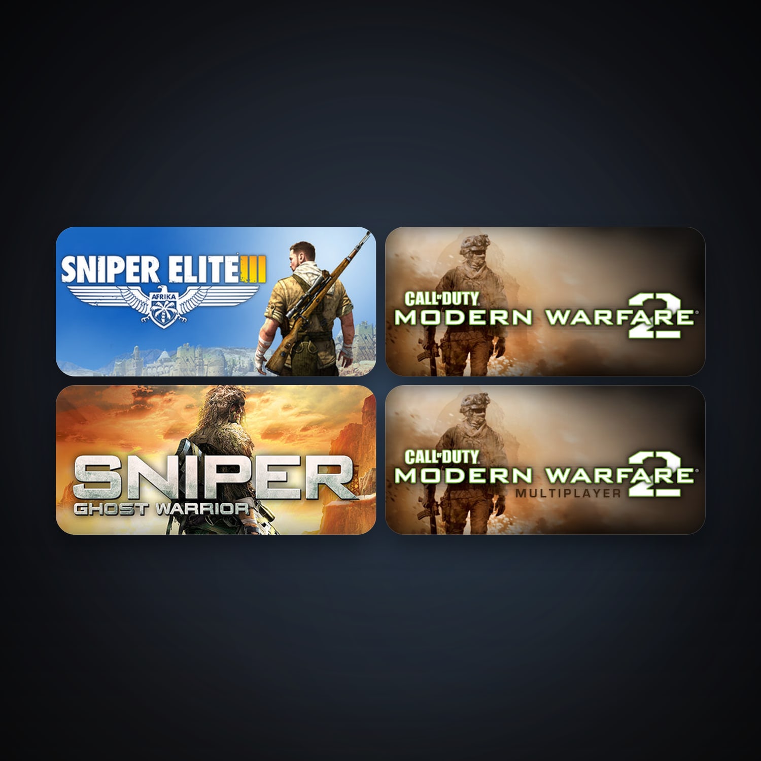 Call of Duty: Modern Warfare 2 (2009) + Call of Duty: Modern Warfare 2 - Multiplayer (2009), 4 games, clean — HabibiAccounts