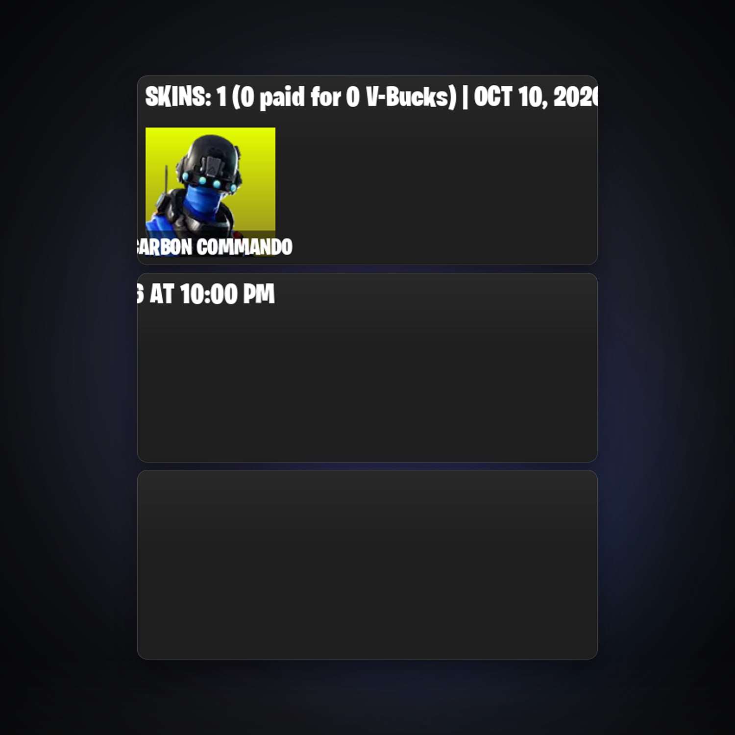 Fortnite account with Carbon Commando — 1 skin — 200 V-Bucks — lvl 34 — HabibiAccounts