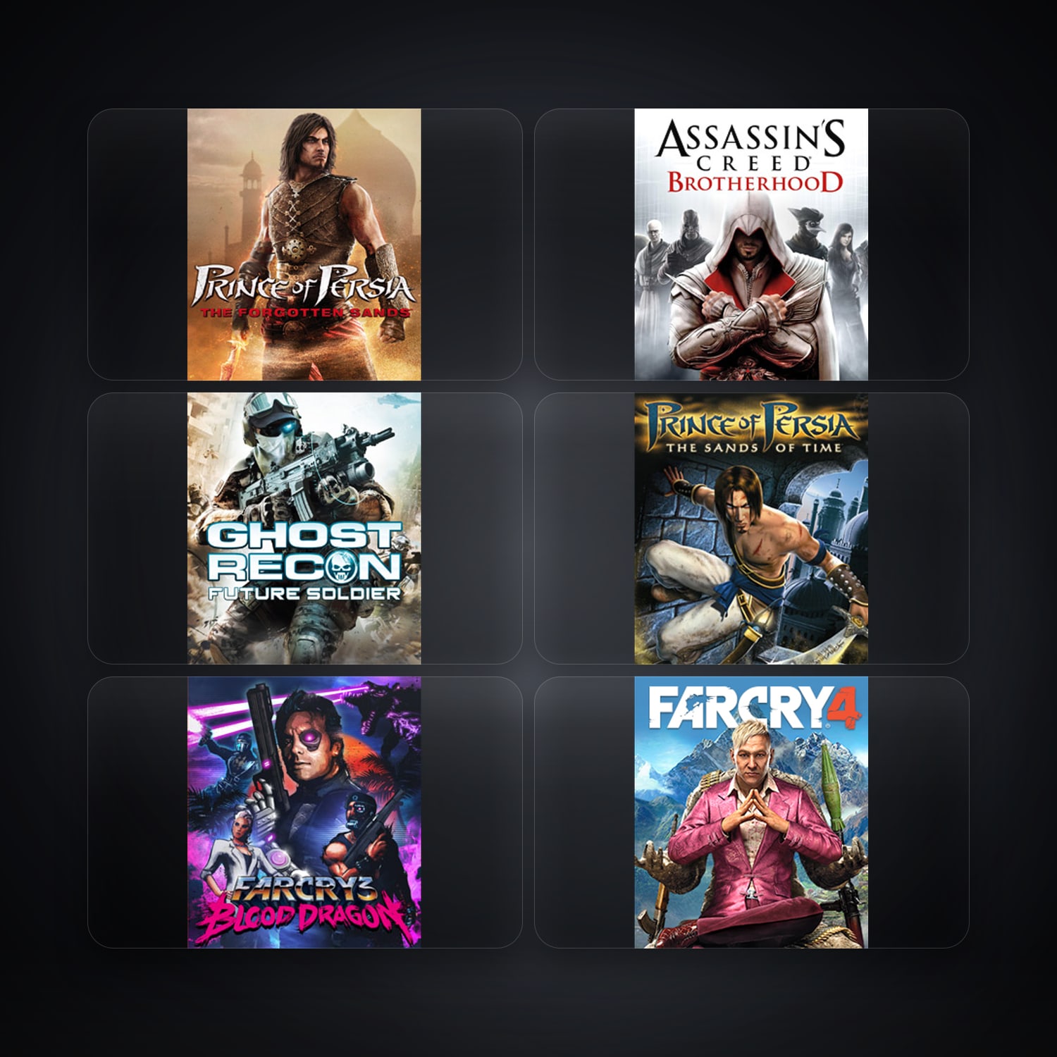 حساب يوبيسوفت فيه Prince of Persia The Forgotten Sands Deluxe Edition وAssassin's Creed Brotherhood، IN، 11… — HabibiAccounts