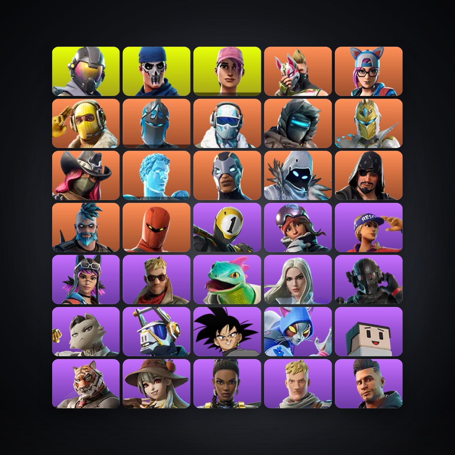 Fortnite account with Rogue Agent & Carbide — 87 skins — lvl 1200 — HabibiAccounts