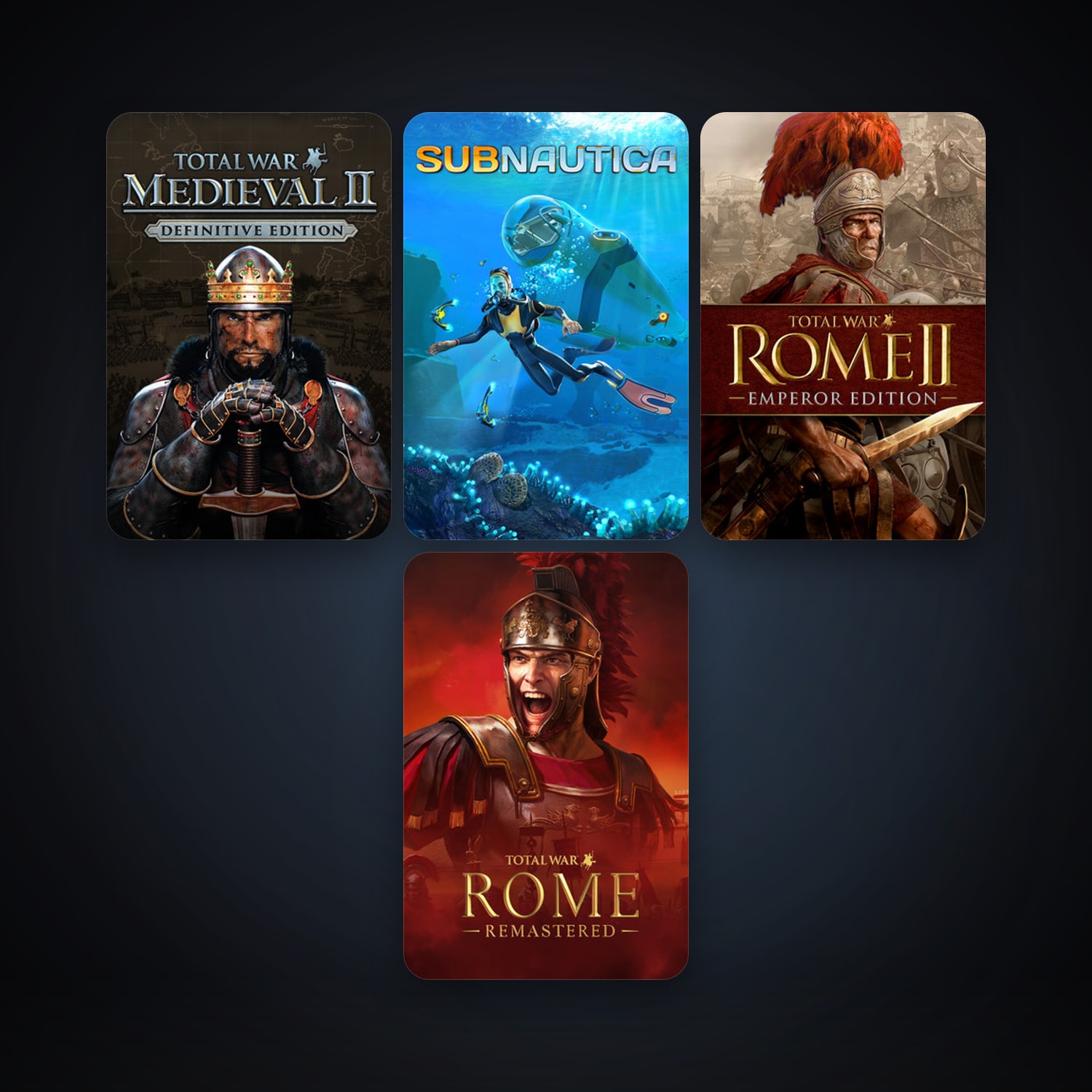 Steam account: Medieval II: Total War + Total War: ROME II - Emperor Edition, 6 games, clean — HabibiAccounts