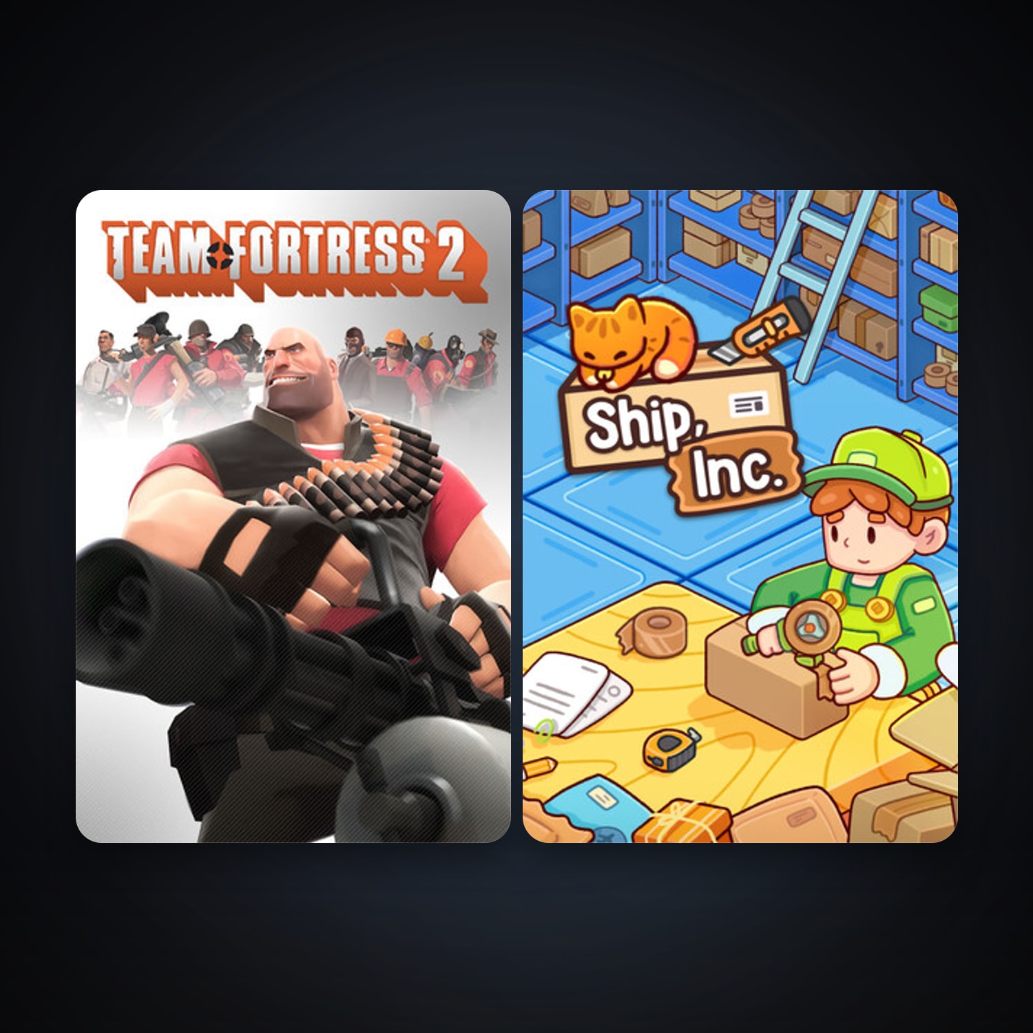 Team Fortress 2 + Ship, Inc., 2 games, clean — HabibiAccounts
