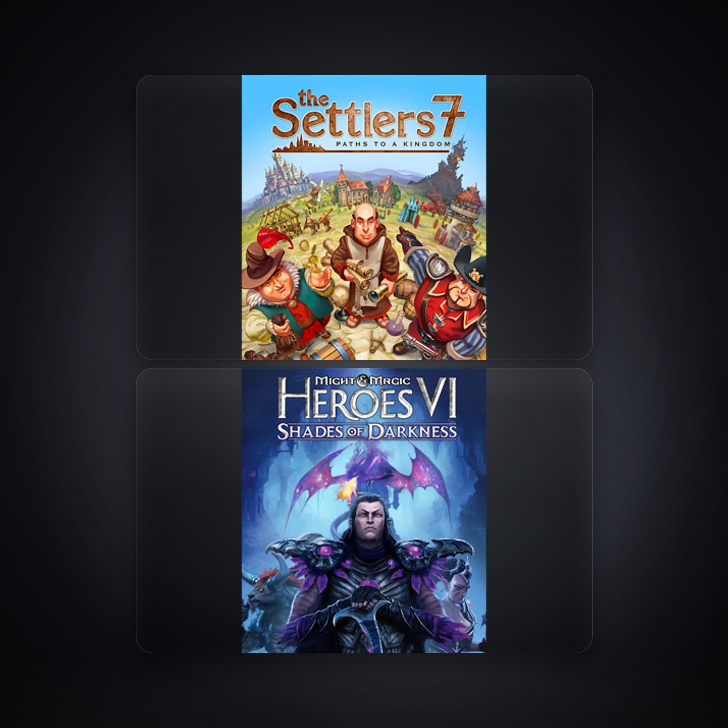 حساب يوبيسوفت فيه The Settlers 7: Paths to a Kingdom وMight & Magic Heroes VI، DE — HabibiAccounts