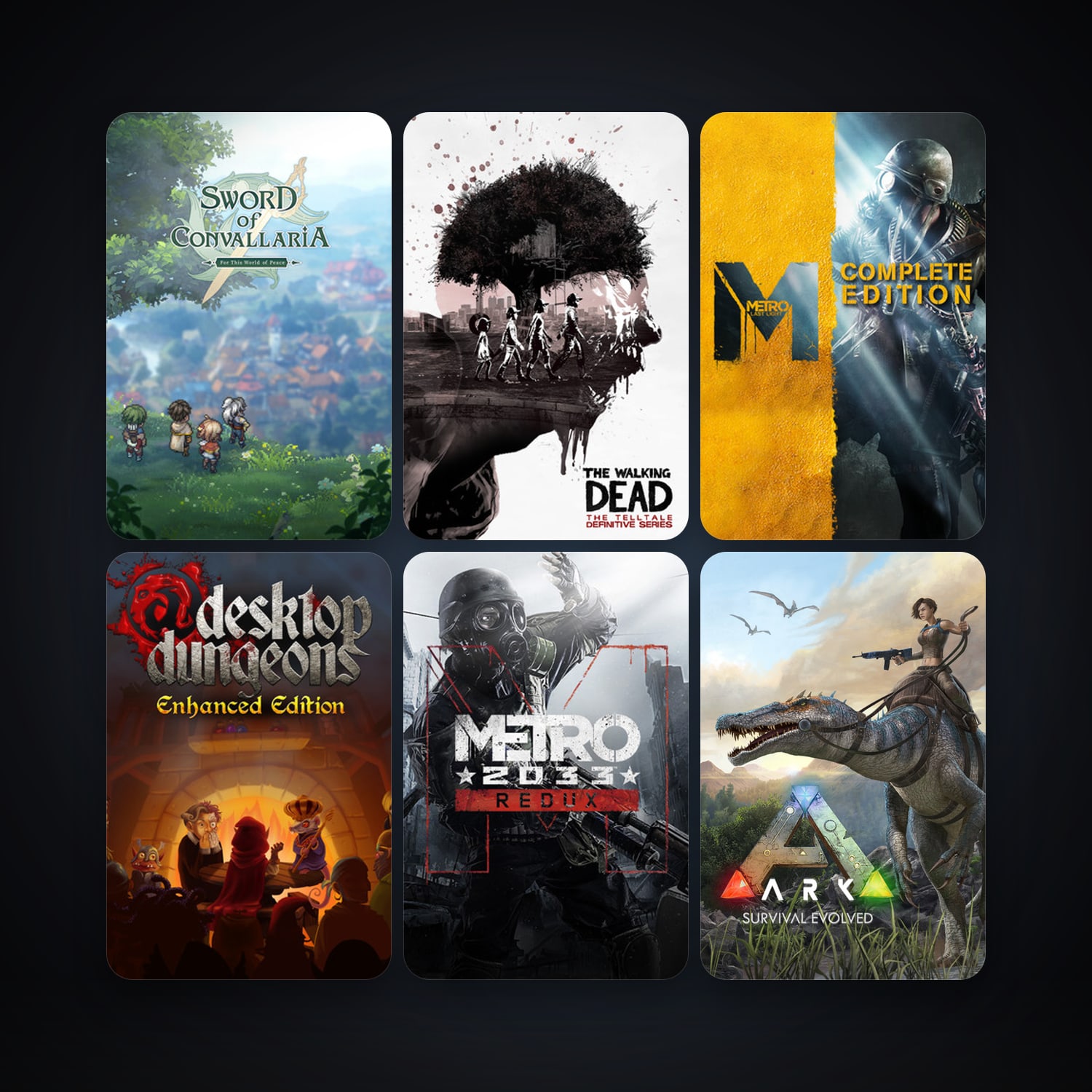 Metro: Last Light + Desktop Dungeons, 13 games, clean — HabibiAccounts