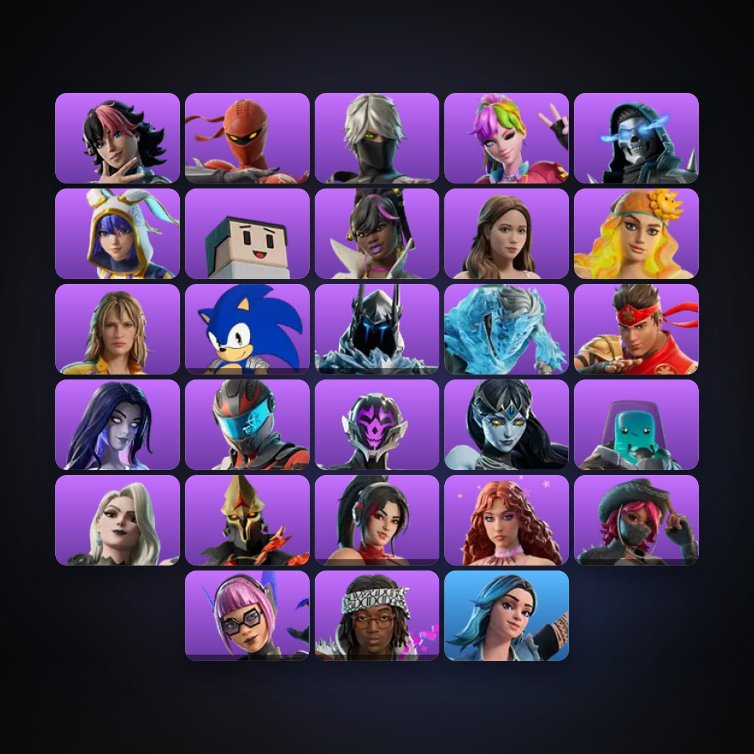 Fortnite account with Sedona & Synthesis — 28 skins — 10.2K V-Bucks — lvl 1 — HabibiAccounts
