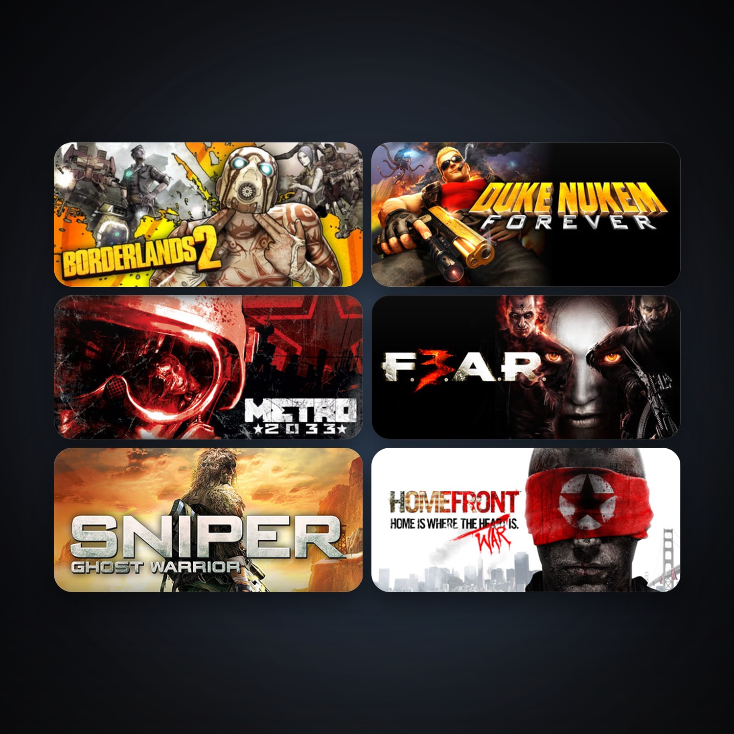 F.E.A.R. 3 + Sniper: Ghost Warrior, 6 games, clean — HabibiAccounts