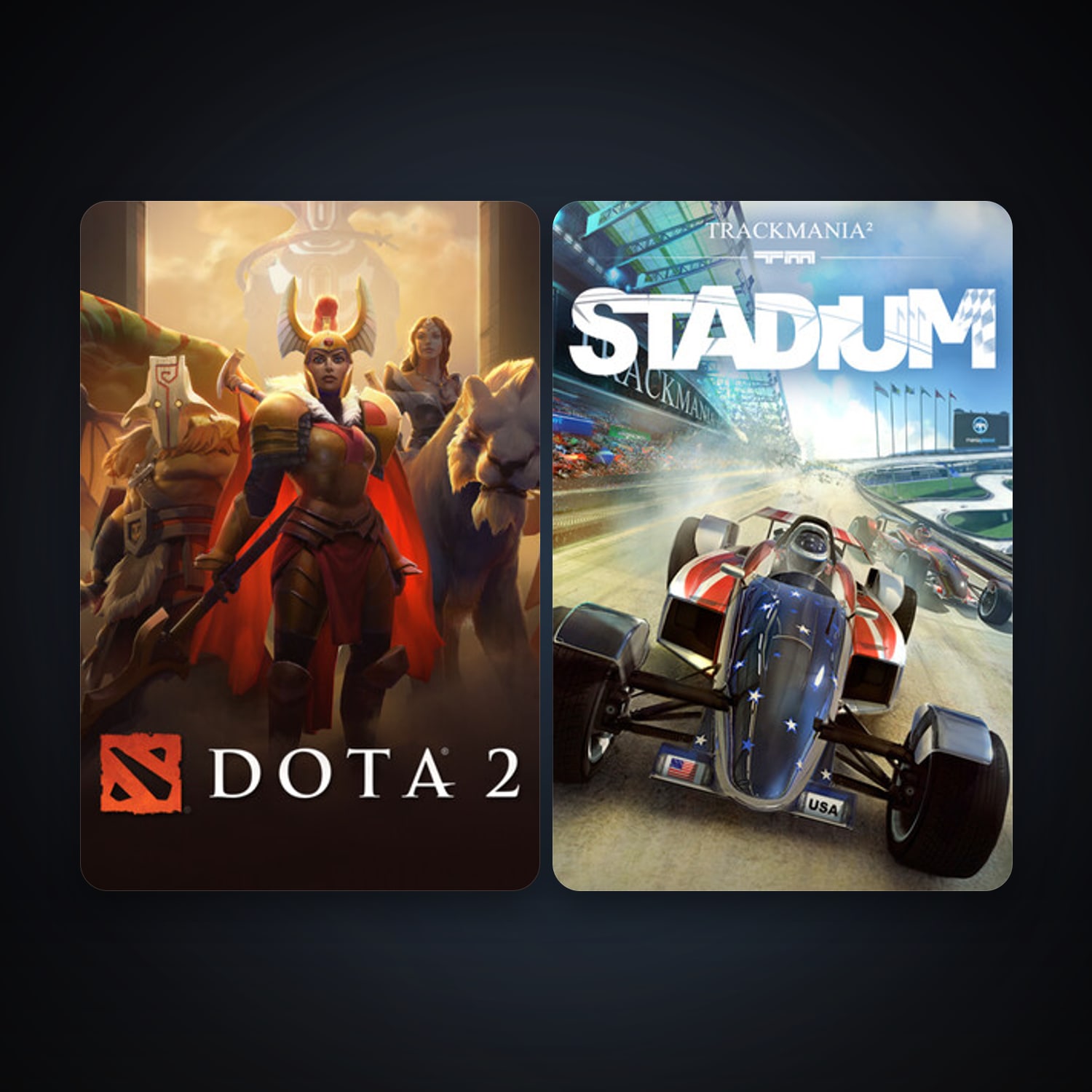 Steam account: Dota 2 + TrackMania² Stadium, 2 games, clean — level 7 — HabibiAccounts