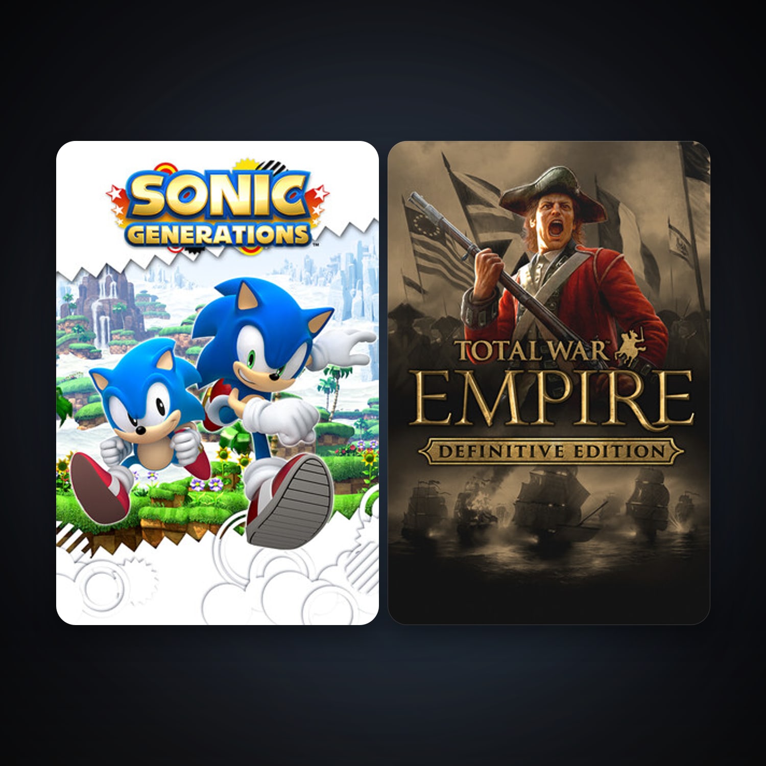 Empire: Total War + Sonic Generations Collection, 4 games, clean — HabibiAccounts