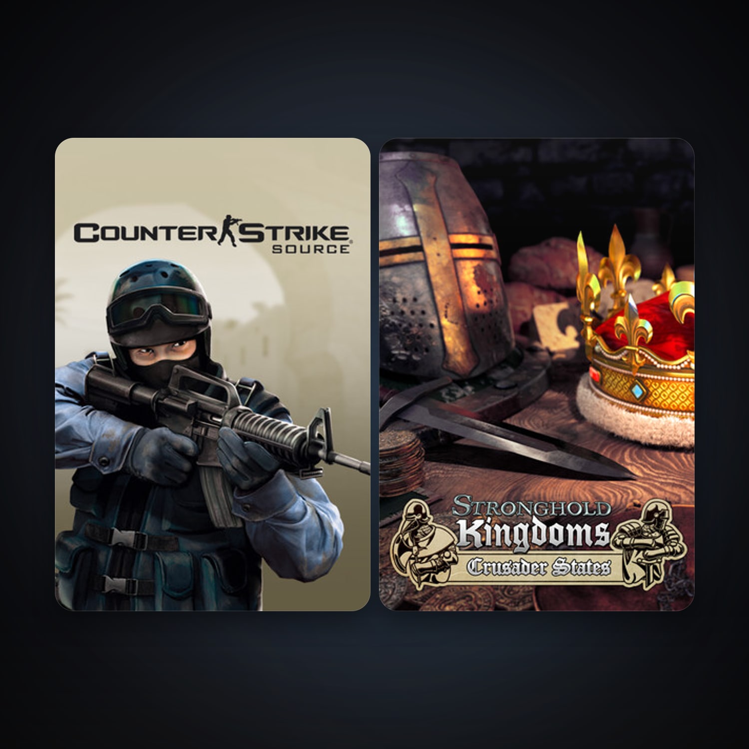 Counter-Strike: Source + Stronghold Kingdoms, 2 games, clean — HabibiAccounts