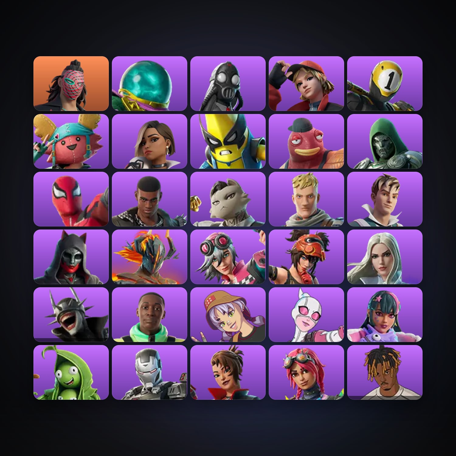 Fortnite account with Kado Thorne & Mysterio — 34 skins — 250 V-Bucks — lvl 895 — HabibiAccounts