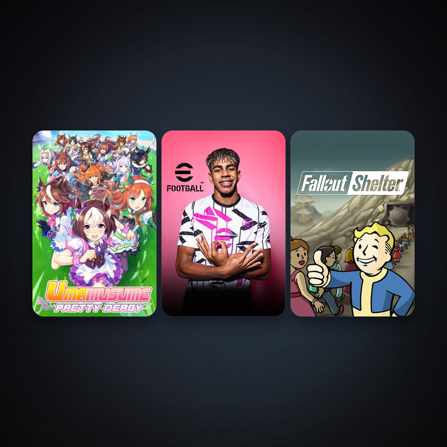 Steam account: Fallout Shelter + eFootball 2024, 8 games, clean — HabibiAccounts