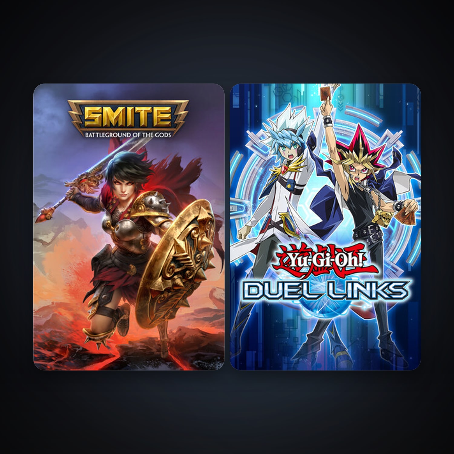 SMITE + Yu-Gi-Oh! Duel Links, 6 games, clean — HabibiAccounts