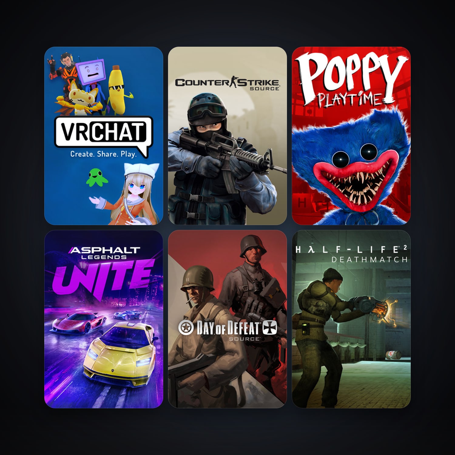 Counter-Strike: Source + Day of Defeat: Source, 7 games, clean — HabibiAccounts
