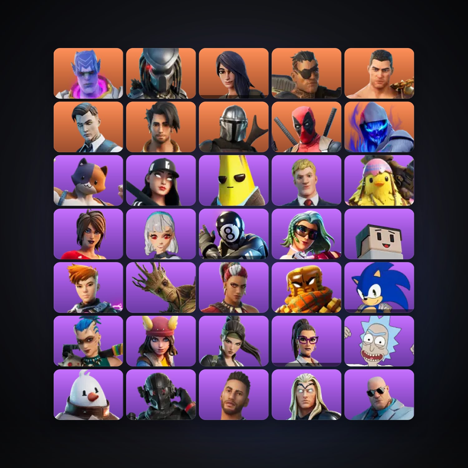 Fortnite account with Midas & Deadpool — 52 skins — 300 V-Bucks — lvl 845 — HabibiAccounts
