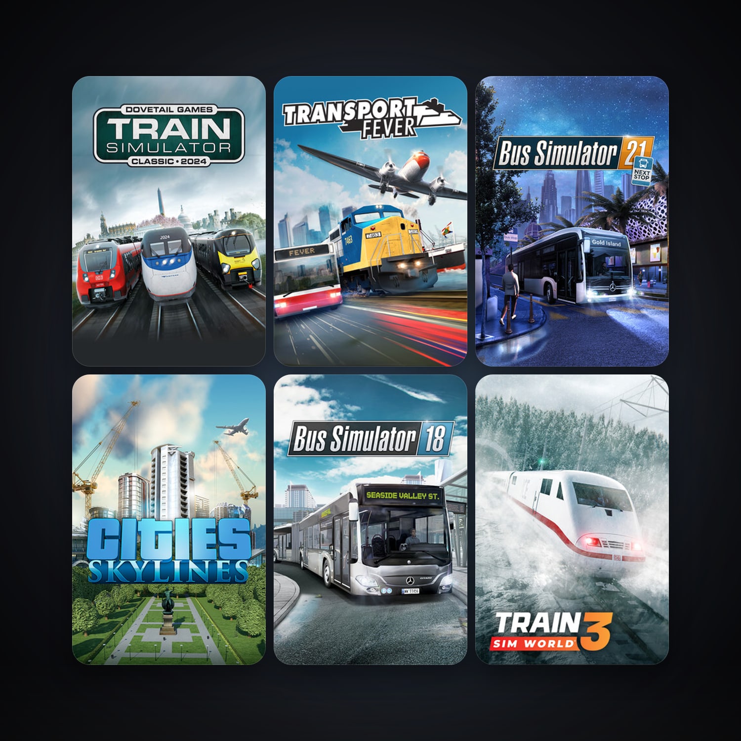 Train Simulator Classic + Euro Truck Simulator 2, 16 games, clean — HabibiAccounts