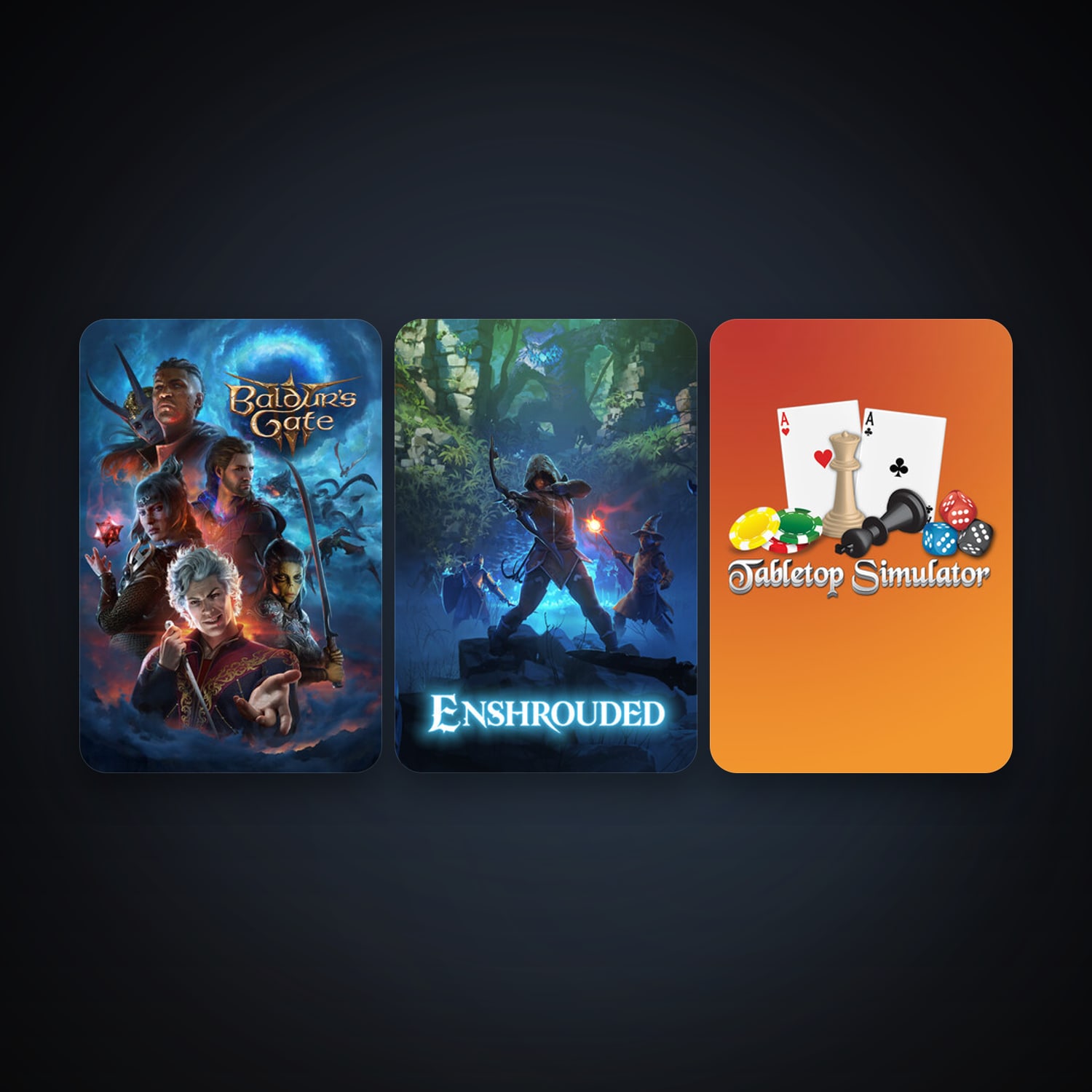Steam account: Tabletop Simulator + Baldur's Gate 3, 3 games, clean — HabibiAccounts