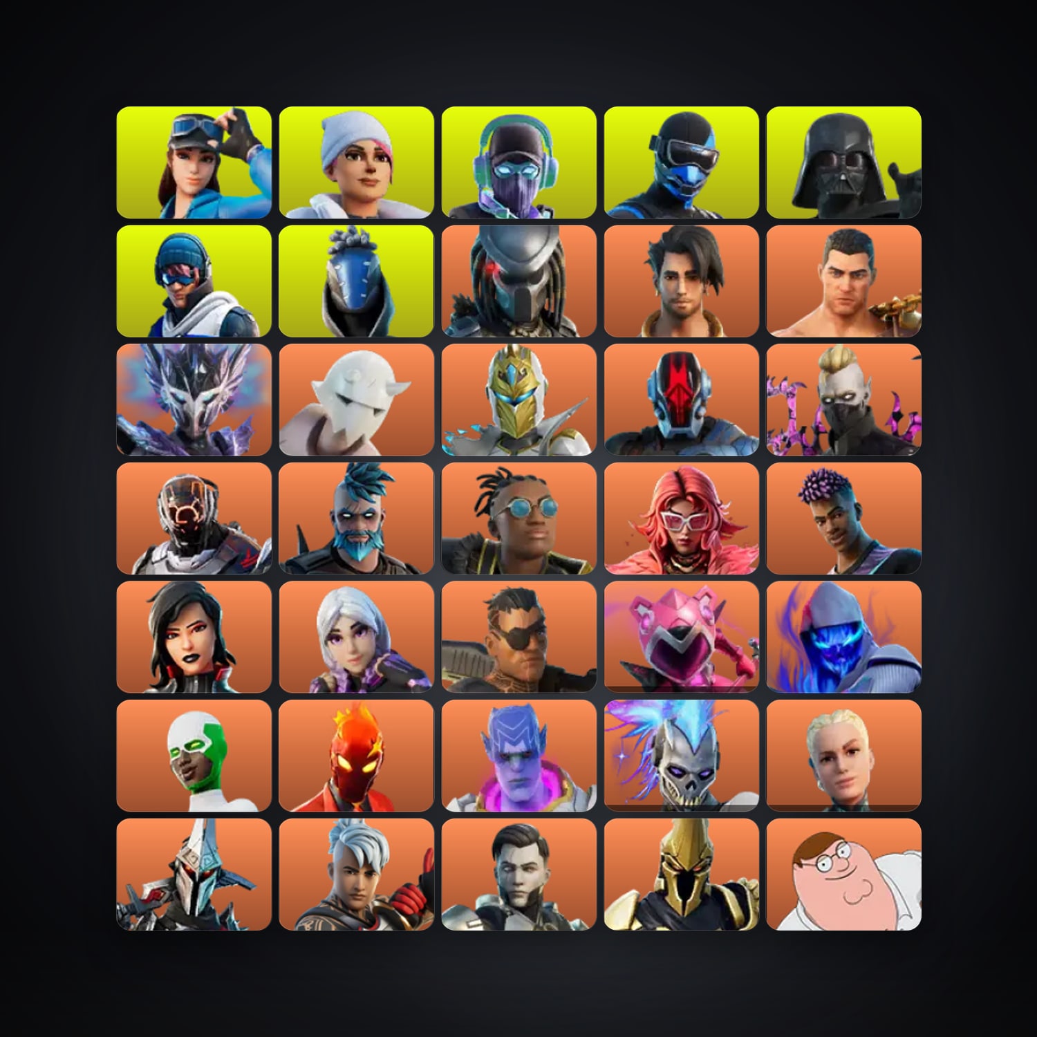 Fortnite account with Predator & Raz — 245 skins — 150 V-Bucks — lvl 3118 — HabibiAccounts