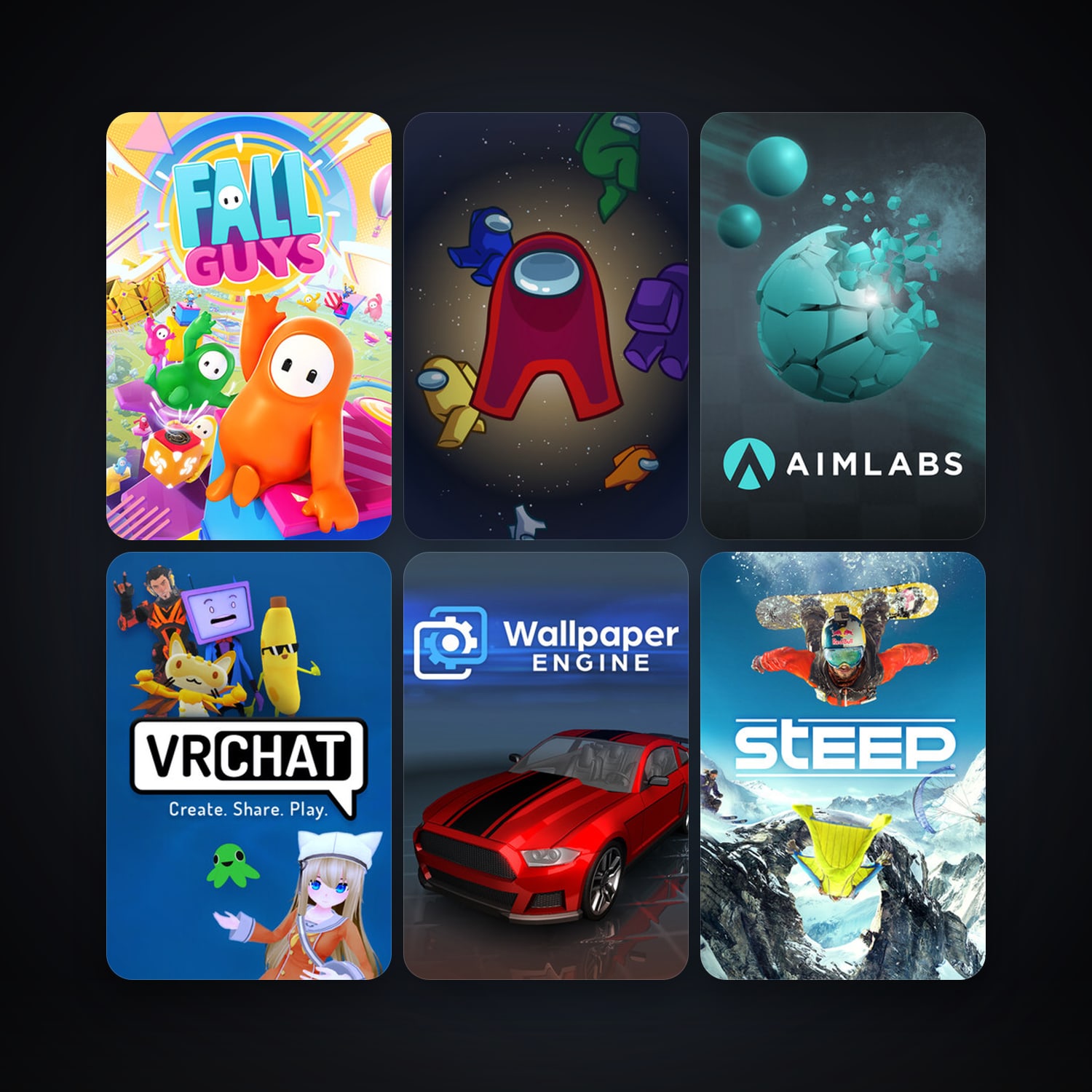 Wallpaper Engine + VRChat, 9 games, clean — HabibiAccounts