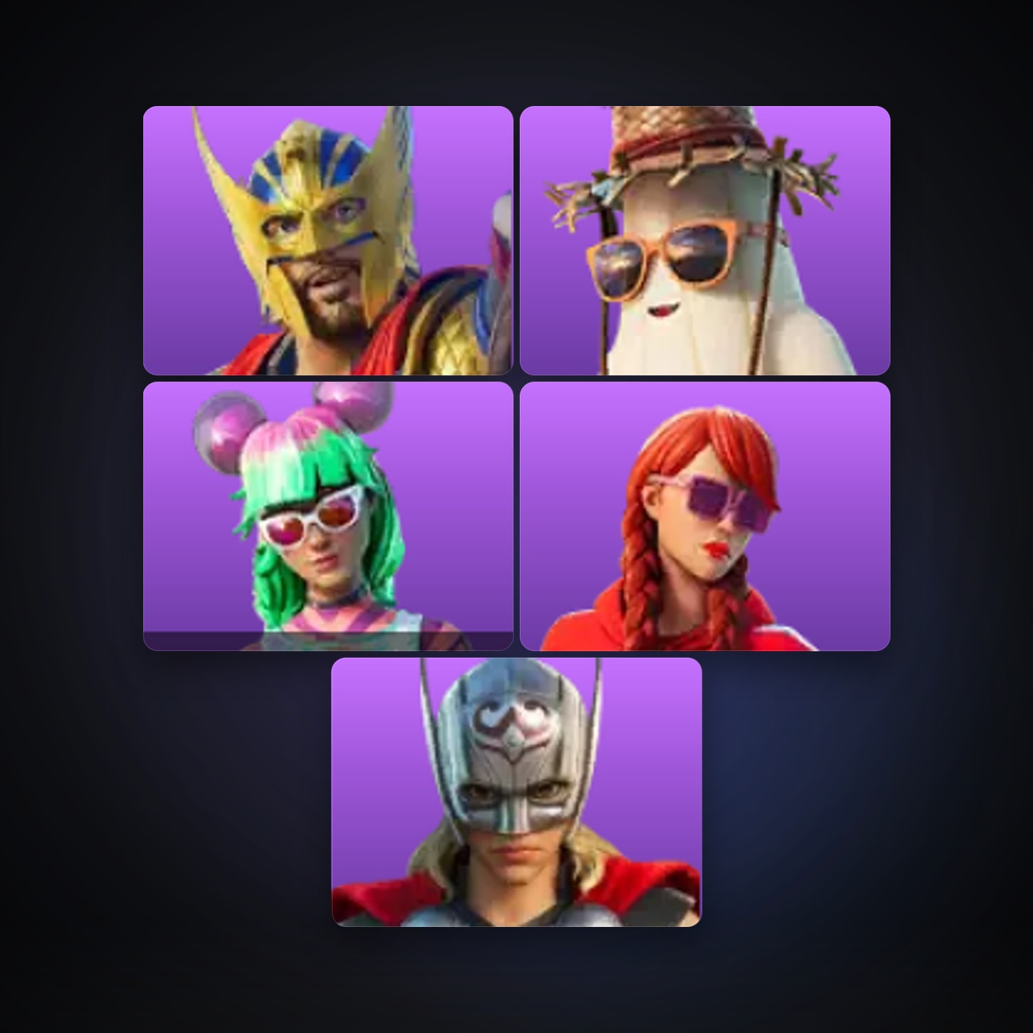 Fortnite account with Thor Odinson & Unpeely — 5 skins — 400 V-Bucks — lvl 162 — HabibiAccounts